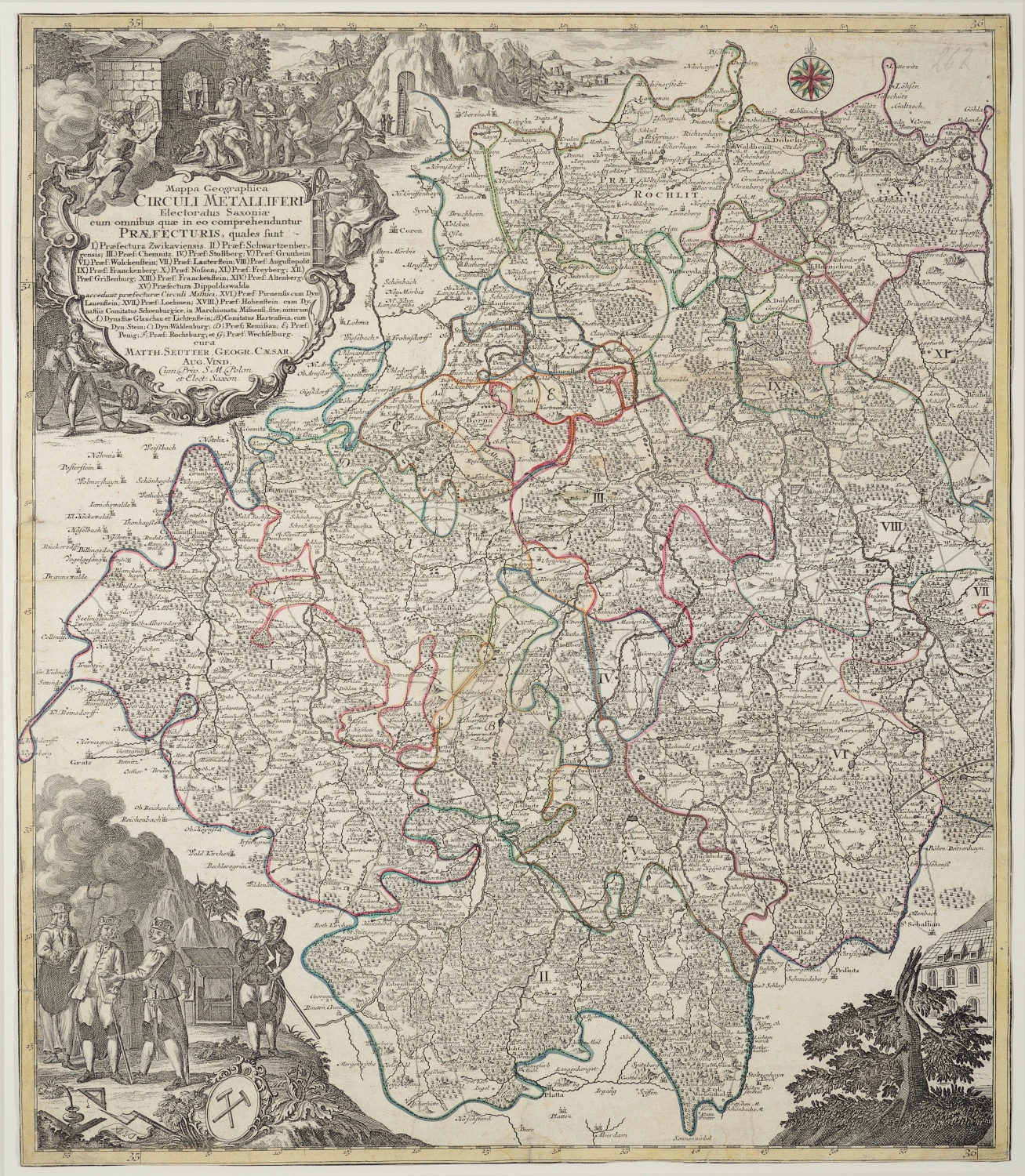 Zwei Karten des Erzgebirgskreises (Niederlausitz-Museum Luckau RR-F)