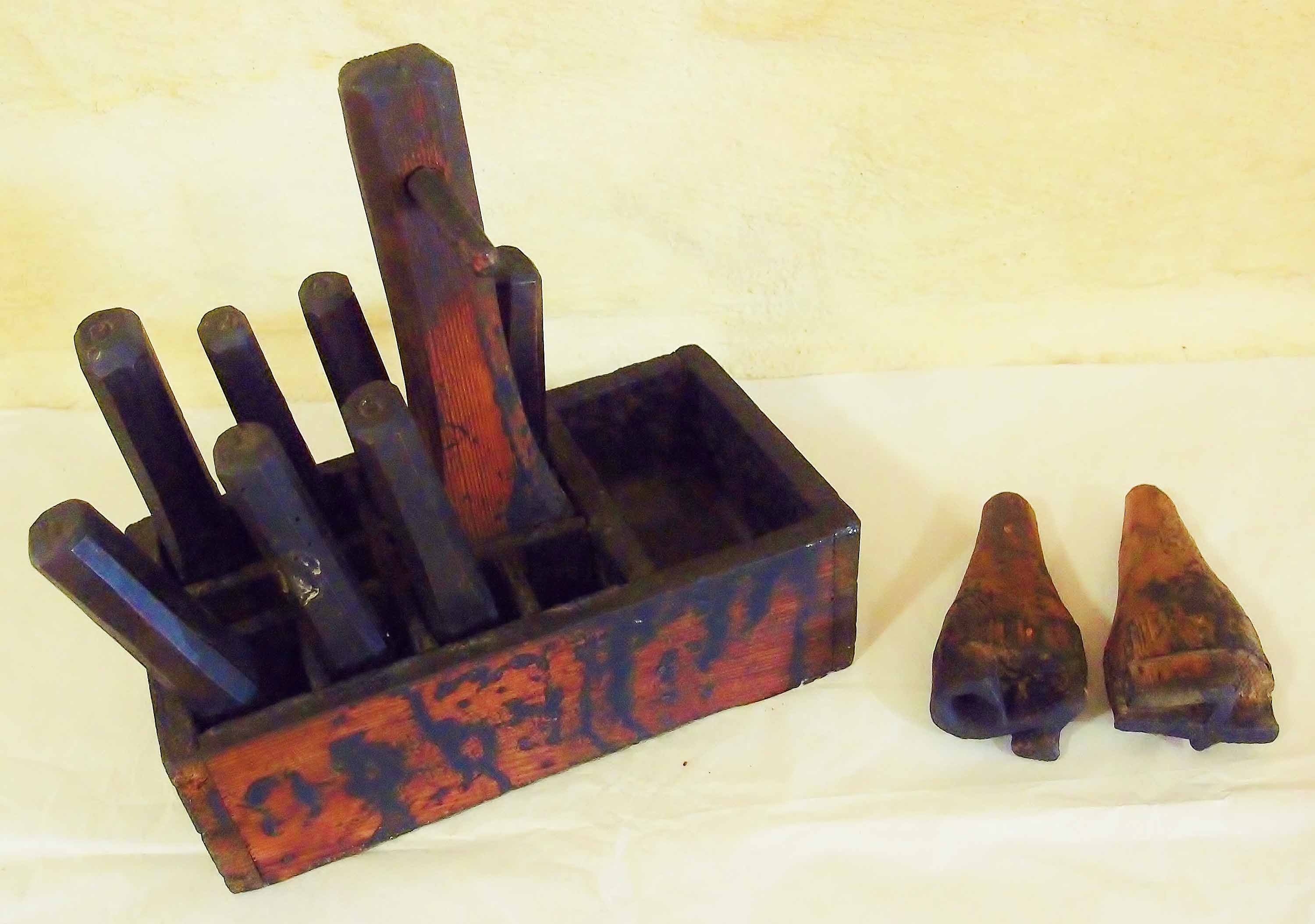 Nummerierhölzer in Holzkiste (Museum für Stadtgeschichte Templin CC BY-NC-SA)