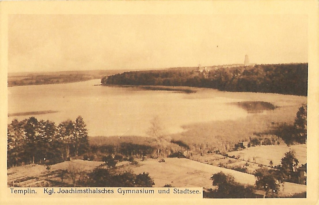 Ansichtskarte Kgl.Joachimsthalsches Gynasium und Stadtsee (Museum für Stadtgeschichte Templin CC BY-NC-SA)