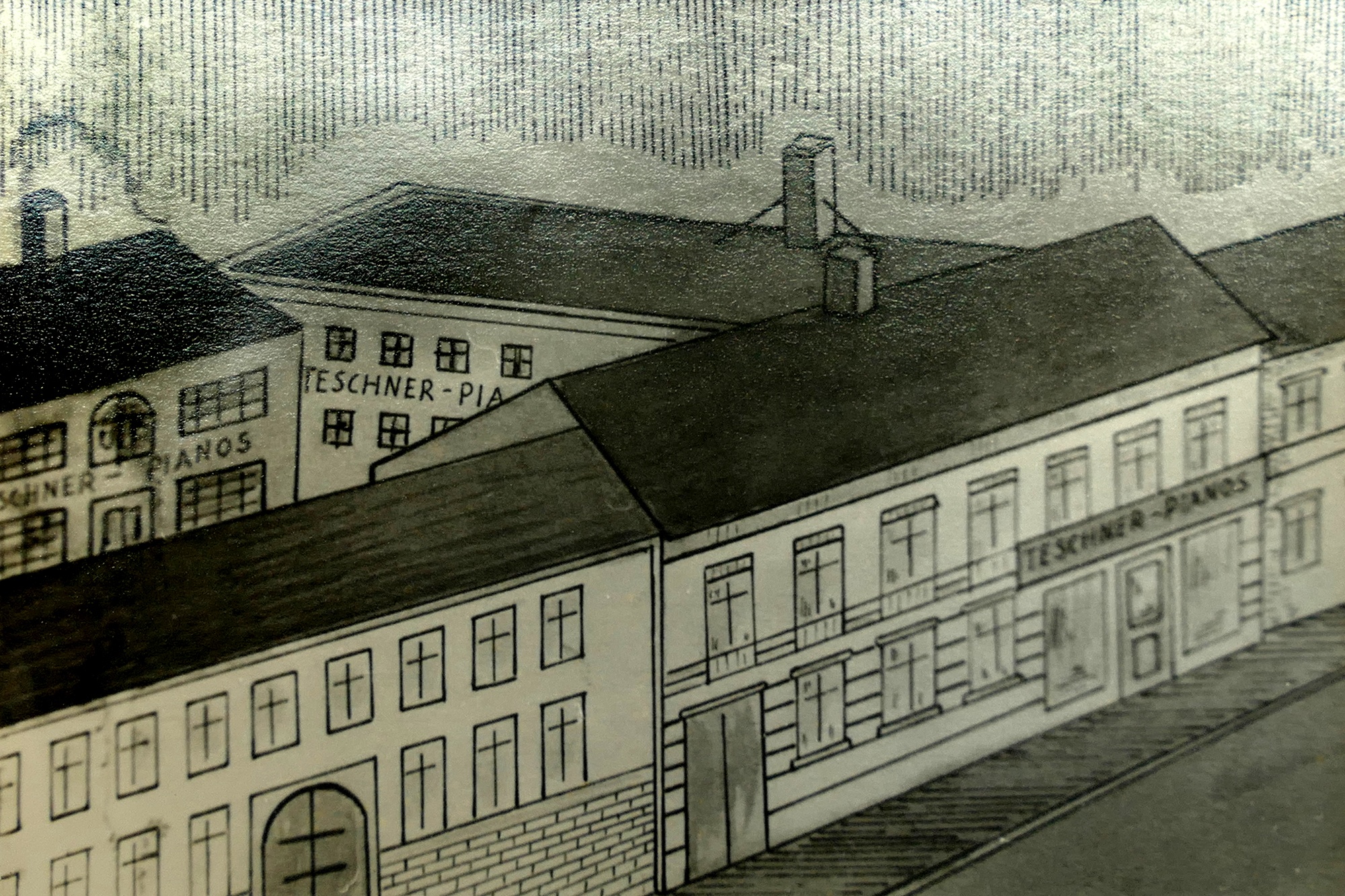 Foto einer Zeichnung mit Teschner (Museum Fürstenwalde CC BY-NC-SA)