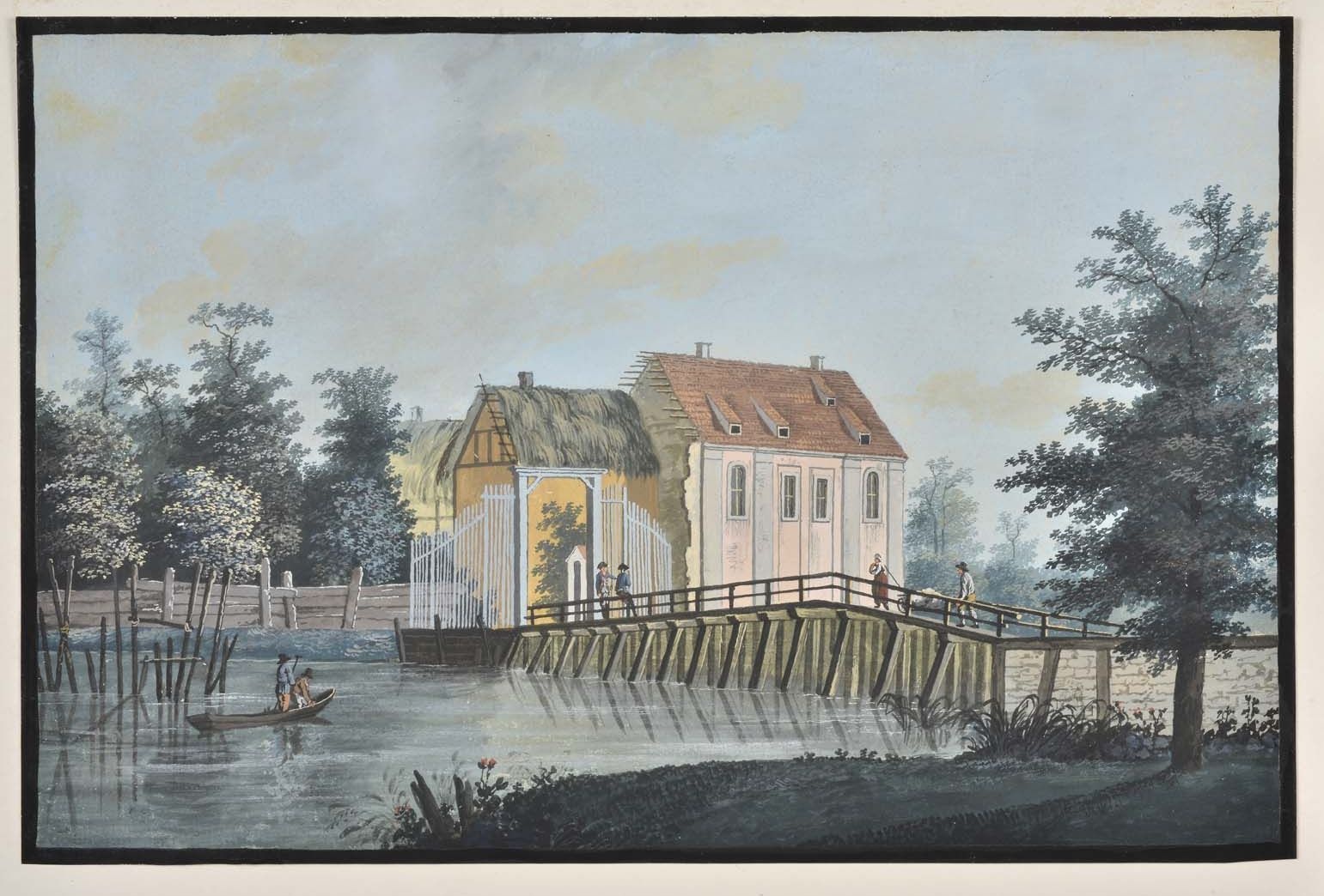 Die alte Brücke und das Zollhaus bei Nedlitz (Potsdam Museum - Forum für Kunst und Geschichte CC BY-NC-SA)