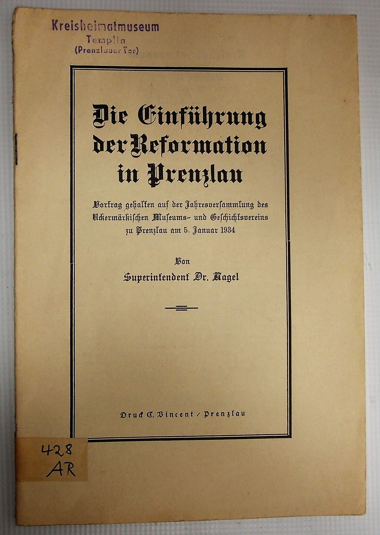 Die Einführung der Reformation in Prenzlau (Museum für Stadtgeschichte Templin CC BY-NC-SA)