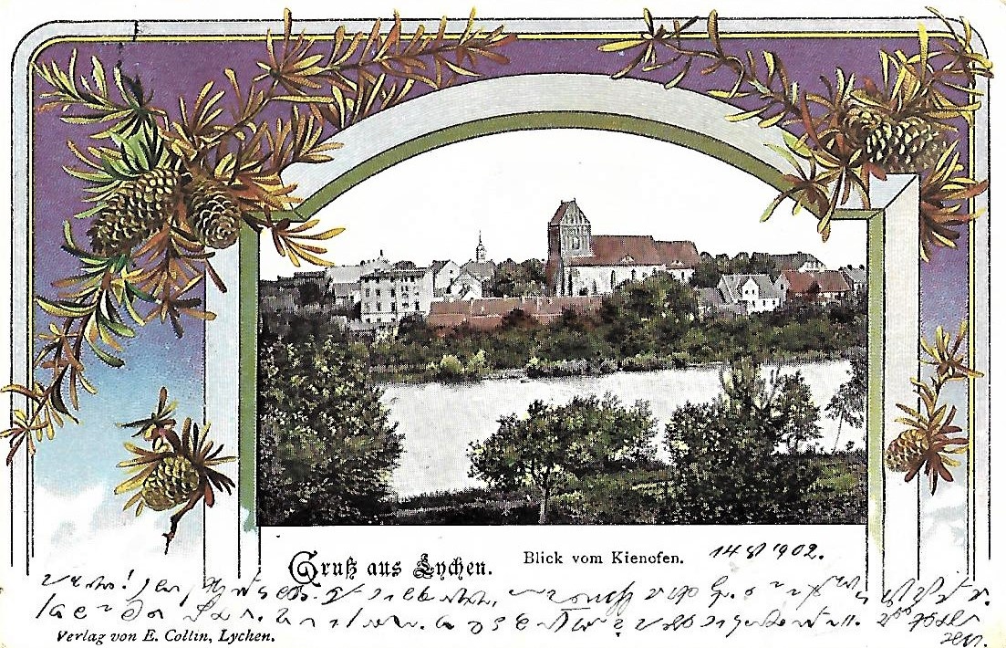 Ansichtskarte Blick vom Kienofen in Lychen (Museum für Stadtgeschichte Templin CC BY-NC-SA)