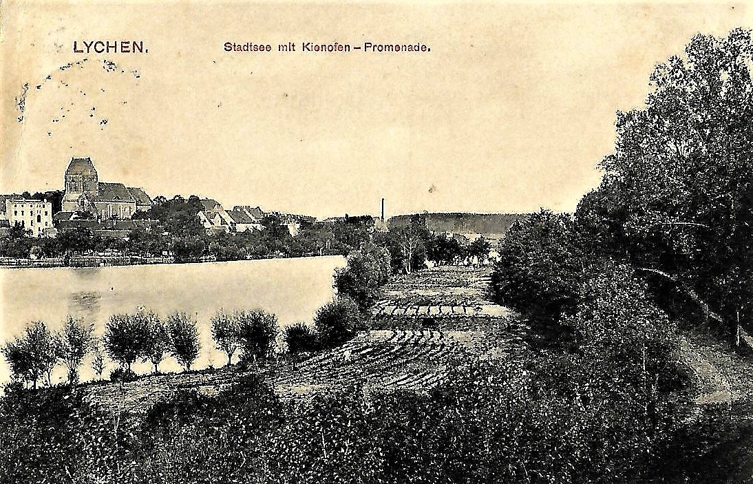 Ansichtskarte "Stadtsee mit Kienofen - Promenade" in Lychen (Museum für Stadtgeschichte Templin CC BY-NC-SA)