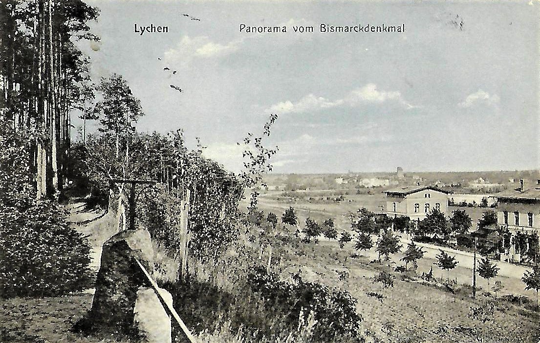 Ansictskarte "Panorama vom Bismarckdenkmal" in Lychen (Museum für Stadtgeschichte Templin CC BY-NC-SA)