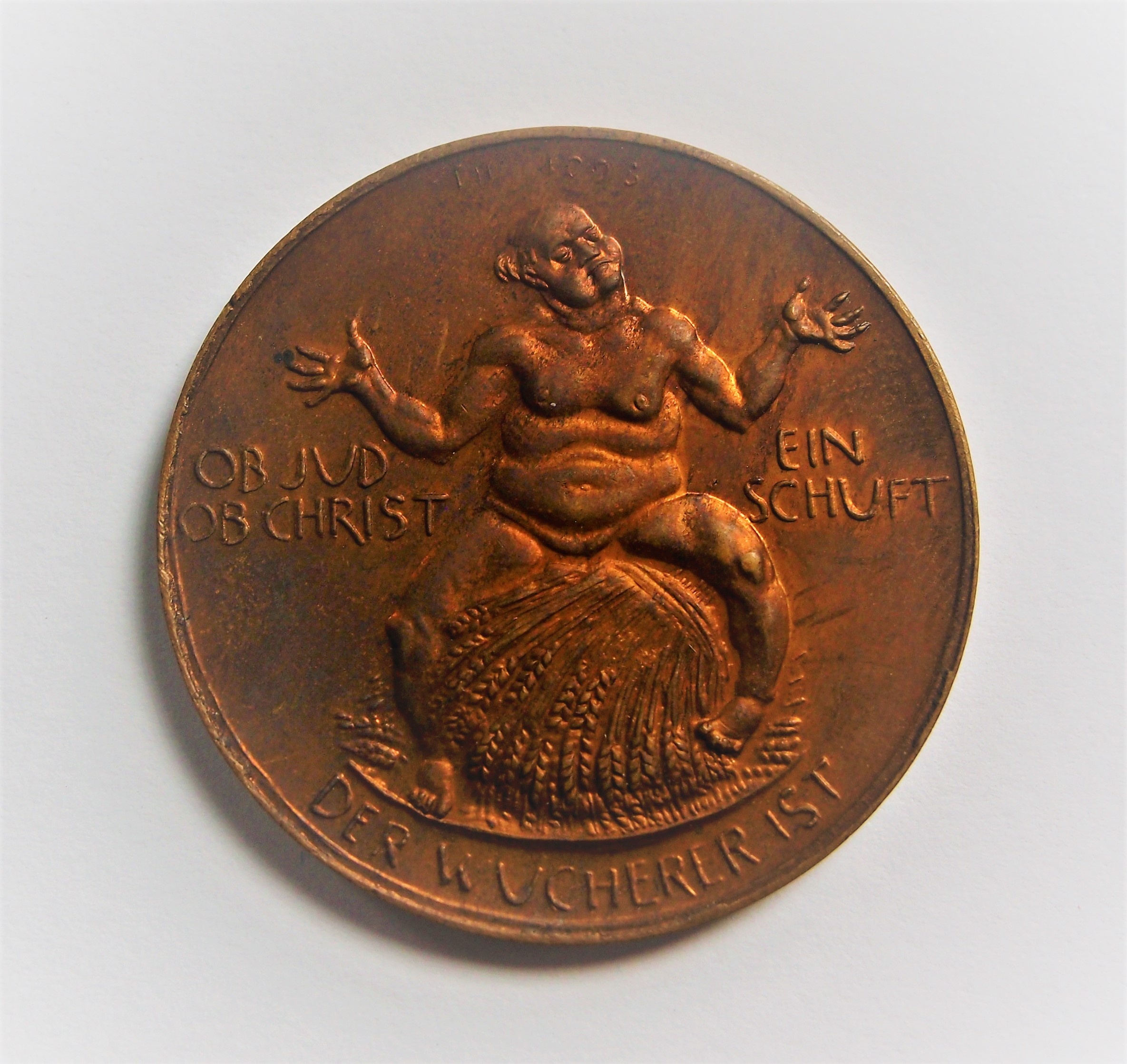Medaille über den Wucher (Museum für Stadtgeschichte Templin CC BY-NC-SA)
