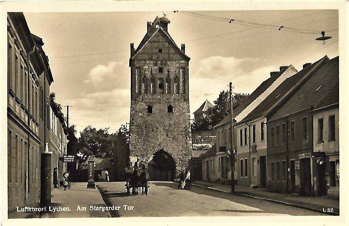 Ansichtskarte "Am Stargarder Tor" in Lychen (Museum für Stadtgeschichte Templin CC BY-NC-SA)
