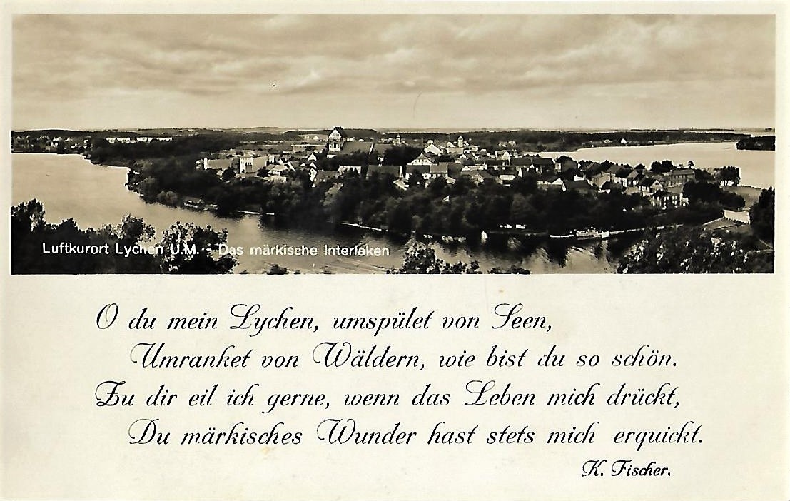 Ansichtskarte von Lychen (Museum für Stadtgeschichte Templin CC BY-NC-SA)