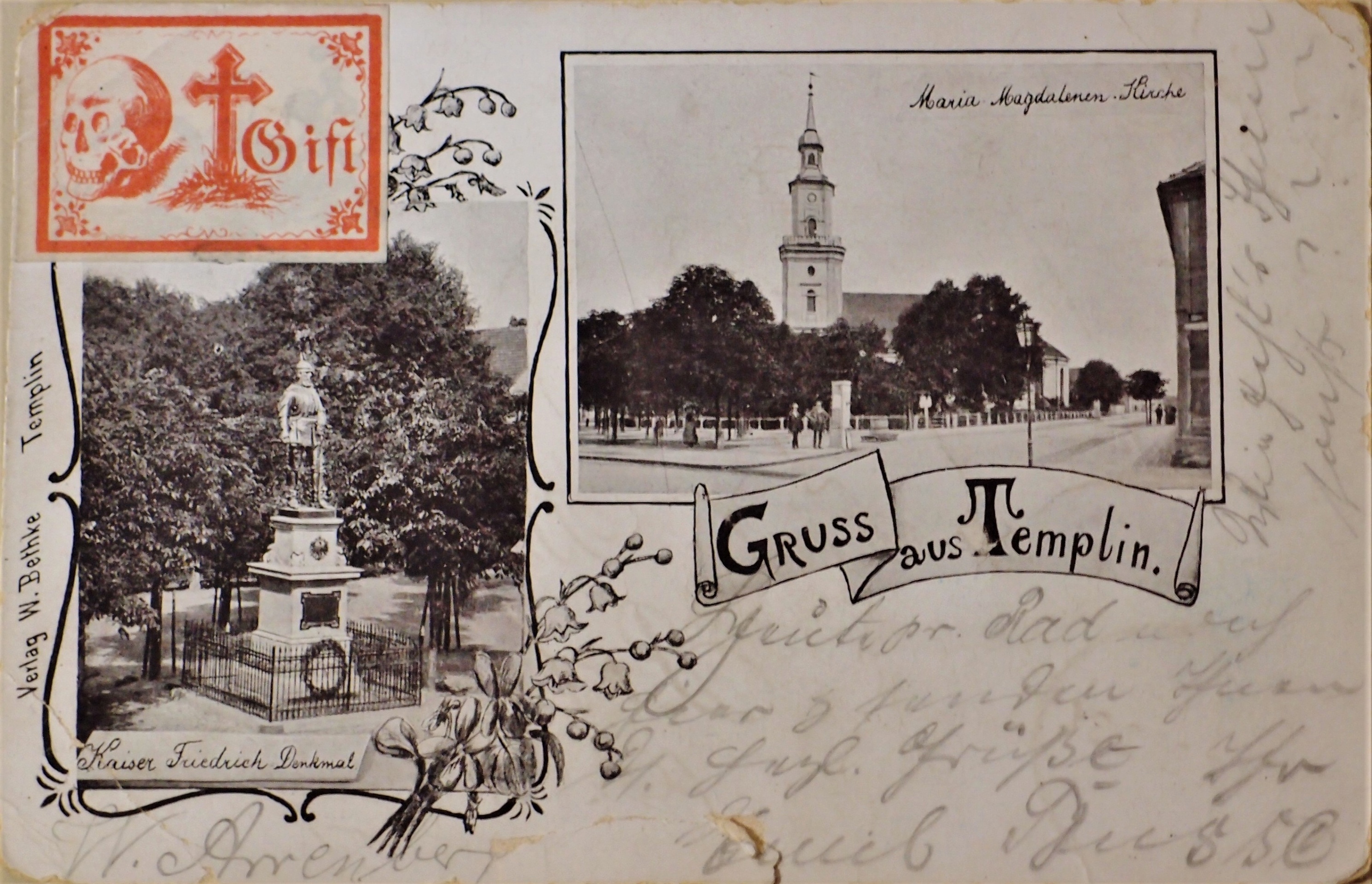 Ansichtskarte "Gruss aus Templin" (Museum für Stadtgeschichte Templin CC BY-NC-SA)