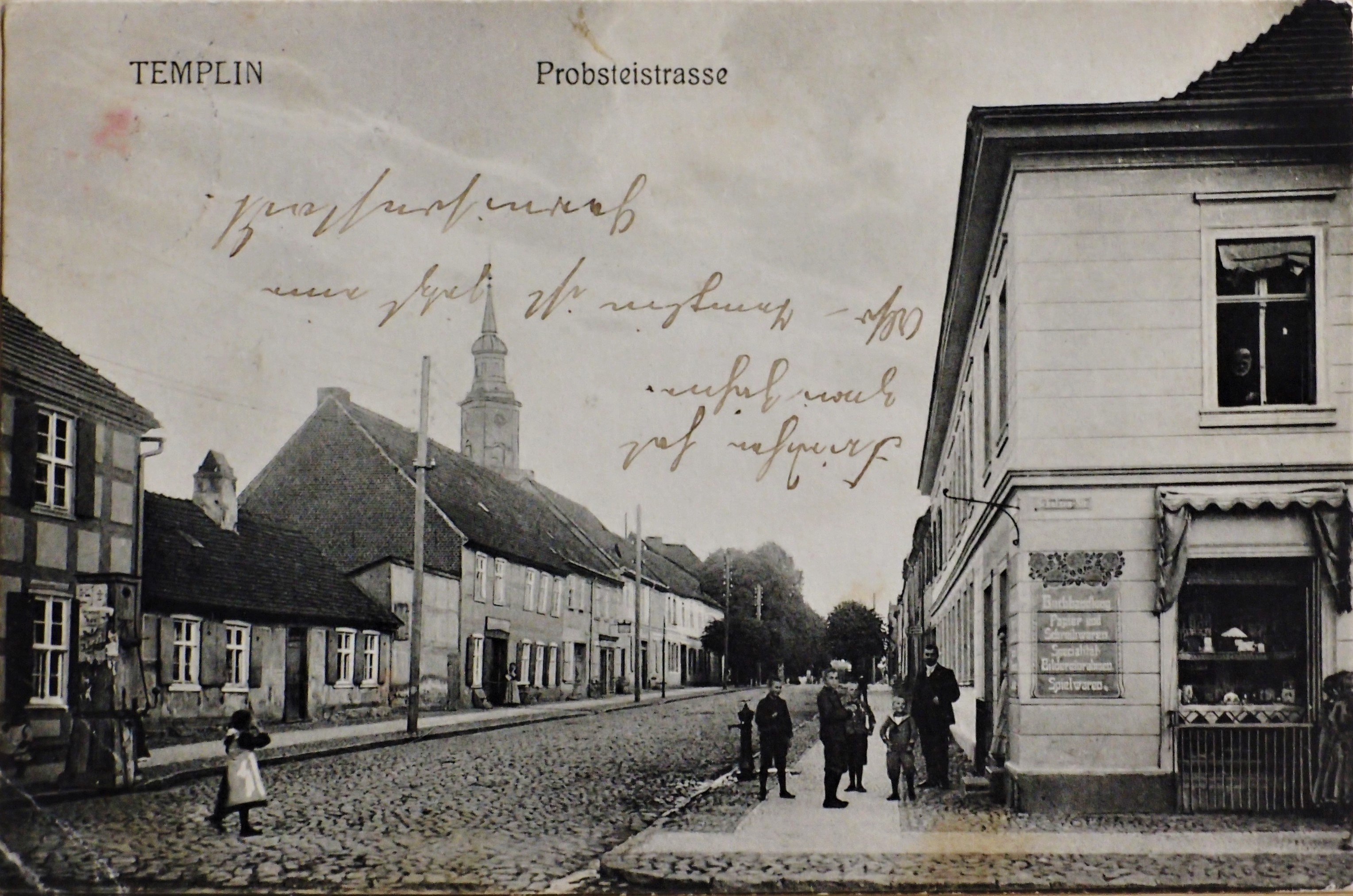 Ansichtskarte Probsteistrasse in Templin (Museum für Stadtgeschichte Templin CC BY-NC-SA)