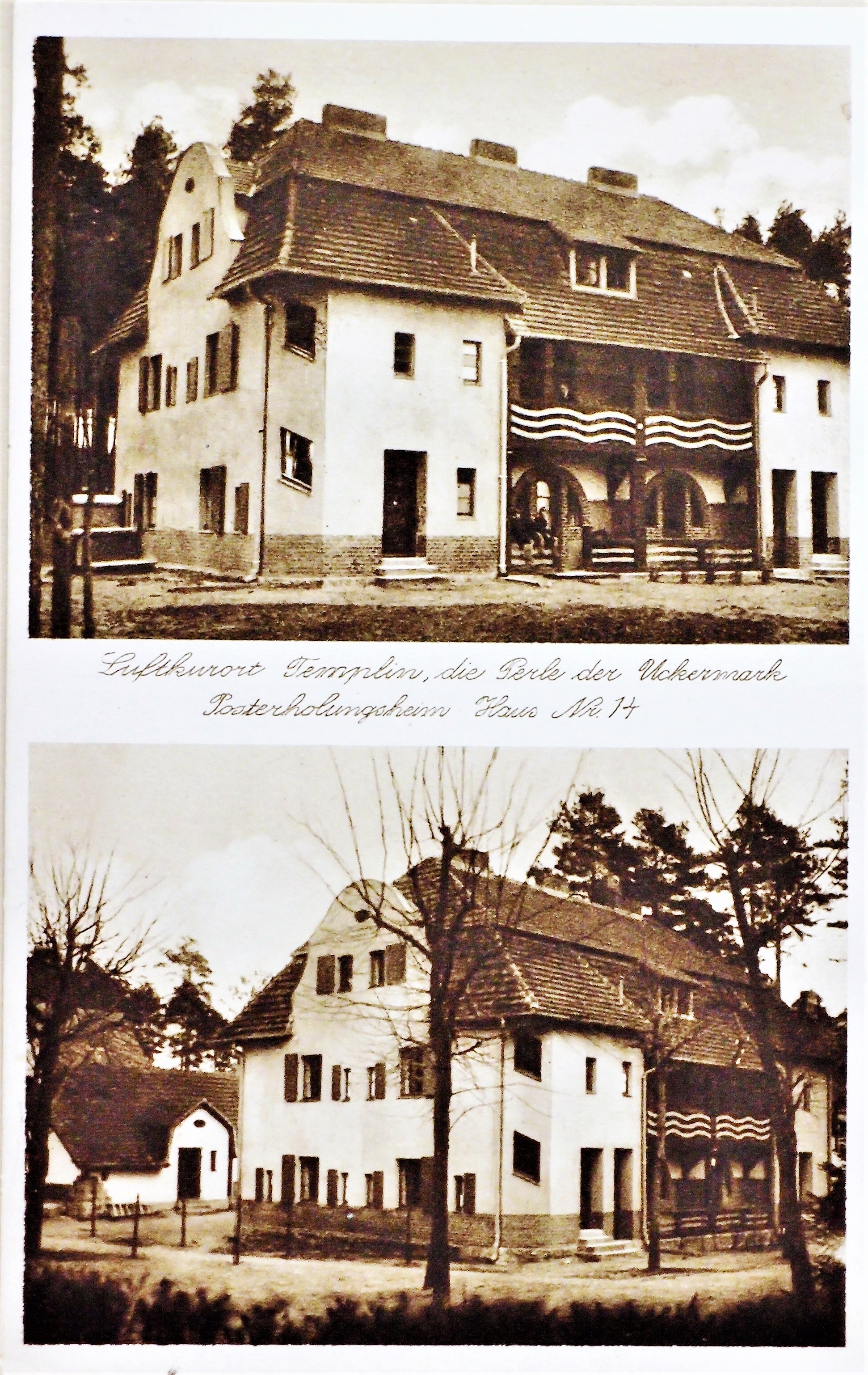 Ansichtskarte Posterholungsheim Haus Nr. 14 (Museum für Stadtgeschichte Templin CC BY-NC-SA)
