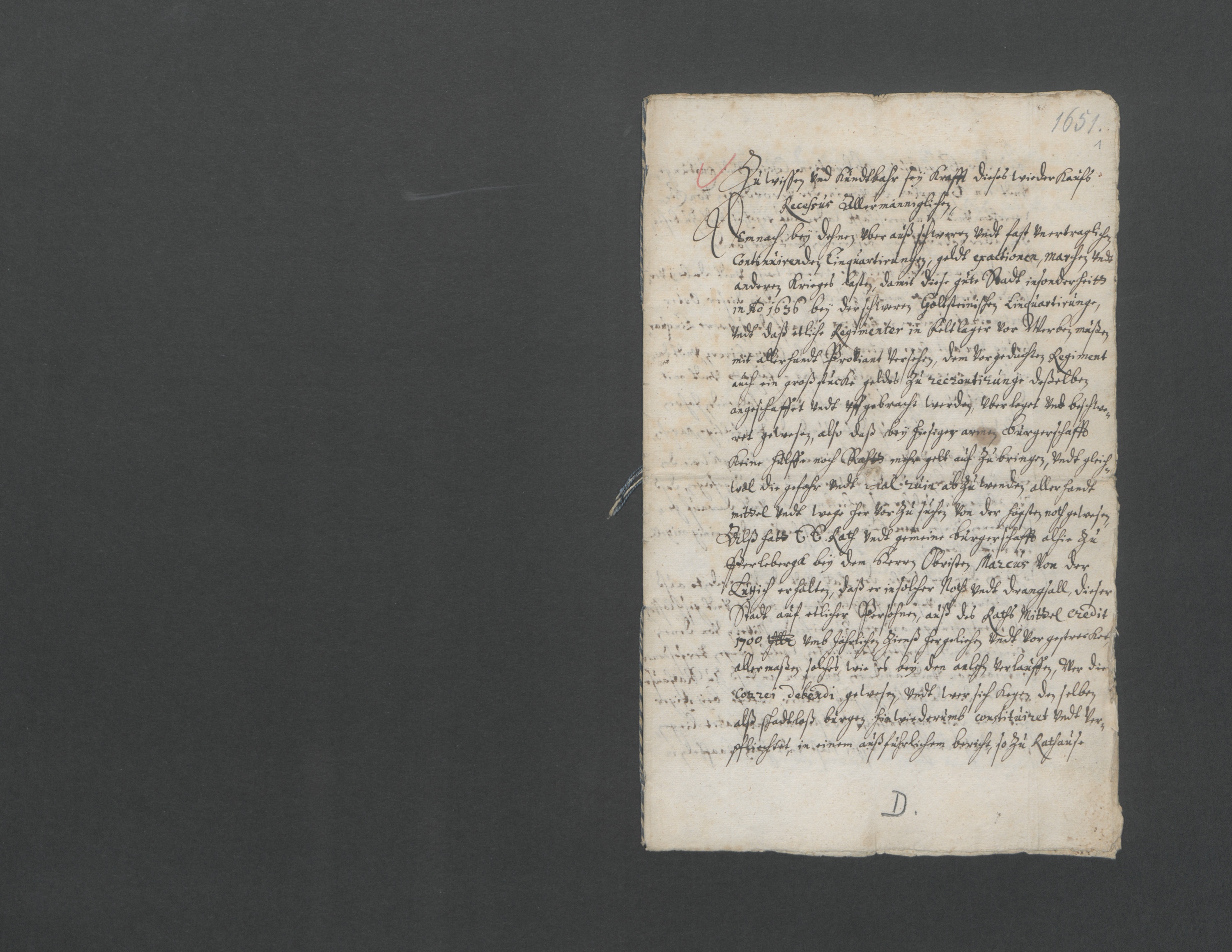 Wiederkaufskontrakt über das zur Hausstätte des verstorbenen Jacob Gebel...(1651) (Domstiftsarchiv Brandenburg/Havel CC BY-NC-SA)