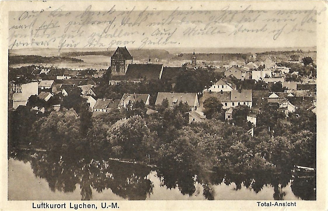 Ansichtskarte "Luftkurort Lychen, U.-M. Total - Ansicht" (Museum für Stadtgeschichte Templin CC BY-NC-SA)