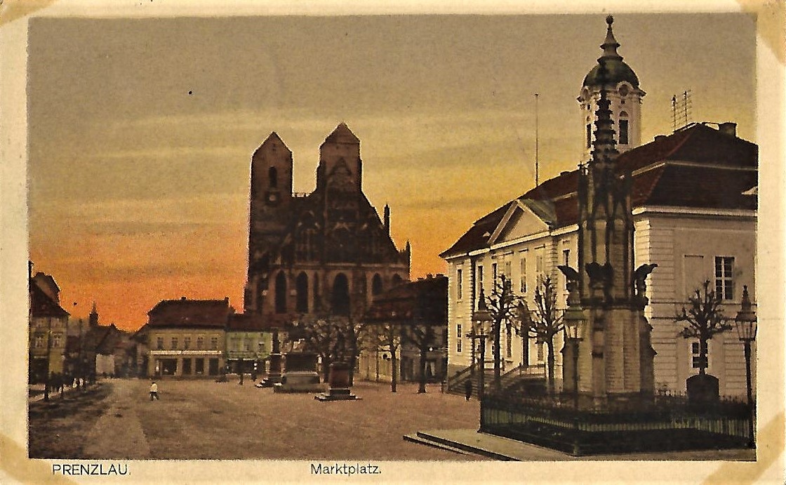Ansichtskarte "Prenzlau. Marktplatz." (Museum für Stadtgeschichte Templin CC BY-NC-SA)