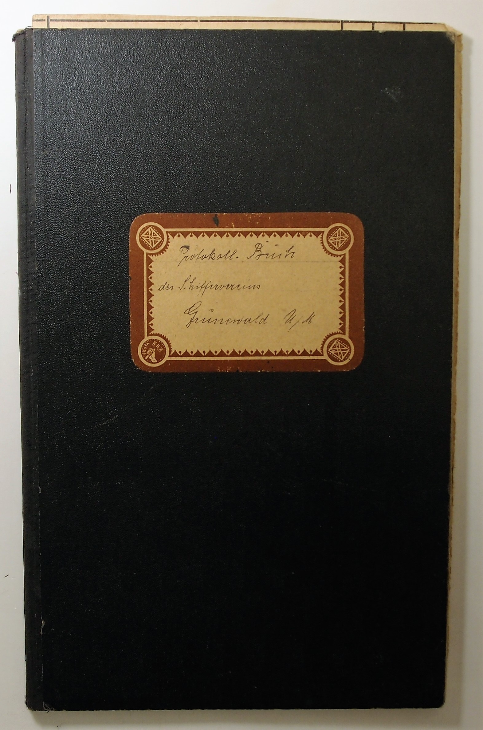 Protokoll-Buch des Schiffervereins Grunewald (Museum für Stadtgeschichte Templin CC BY-NC-SA)
