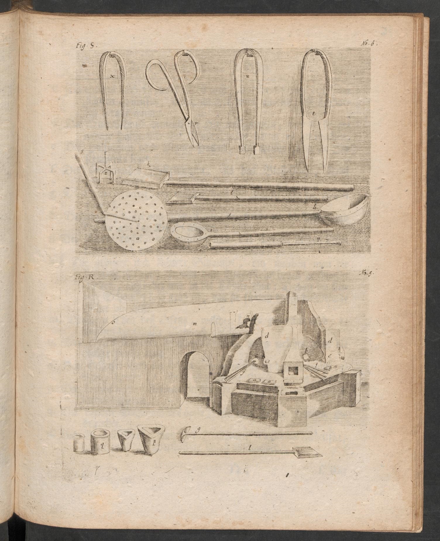 Glasmacher-Werkzeuge, um 1700, Kunckel, Ars Vitraria (Museum Baruther Glashütte CC BY-NC-SA)