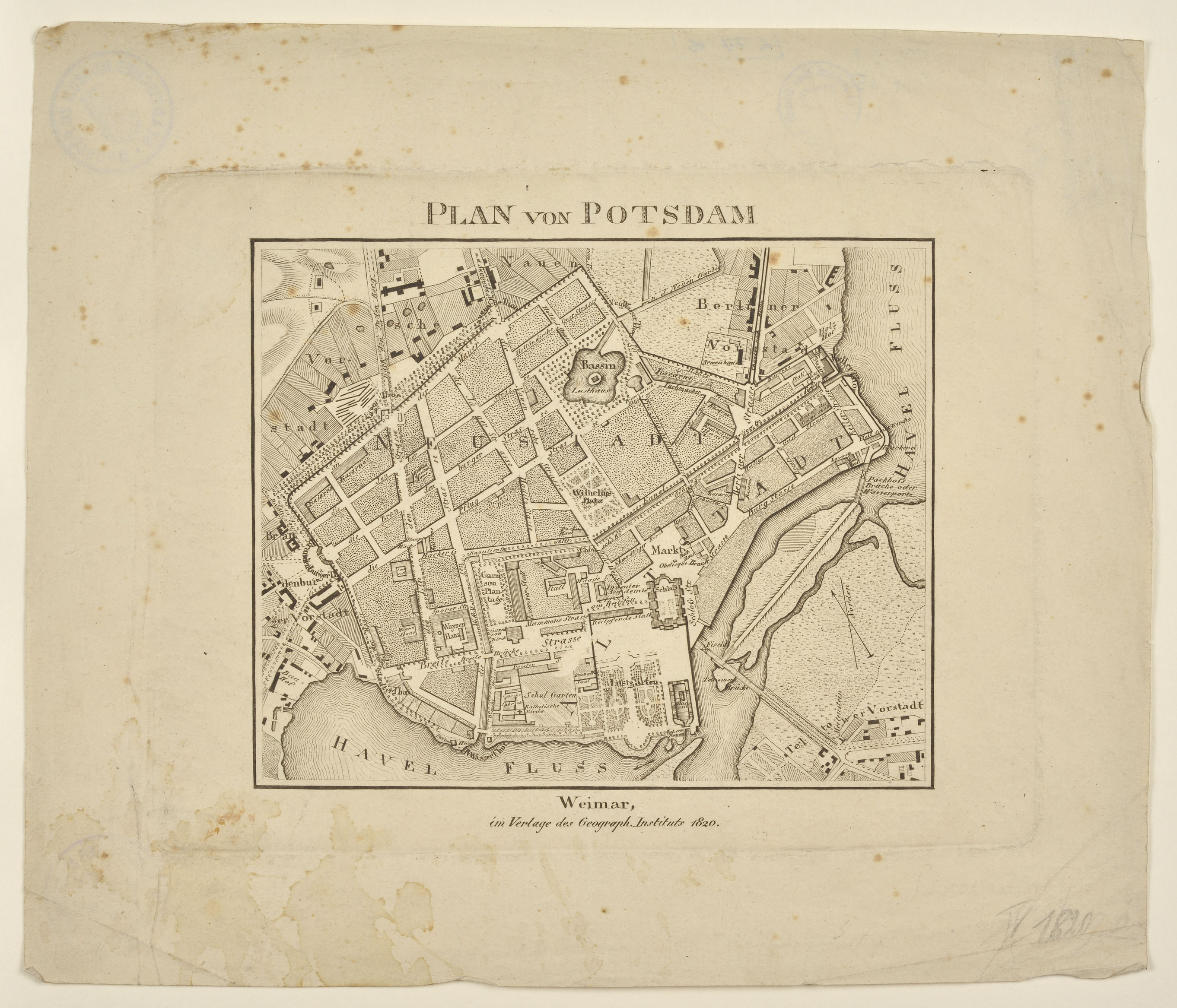 Plan von Potsdam (Potsdam Museum - Forum für Kunst und Geschichte CC BY-NC-SA)