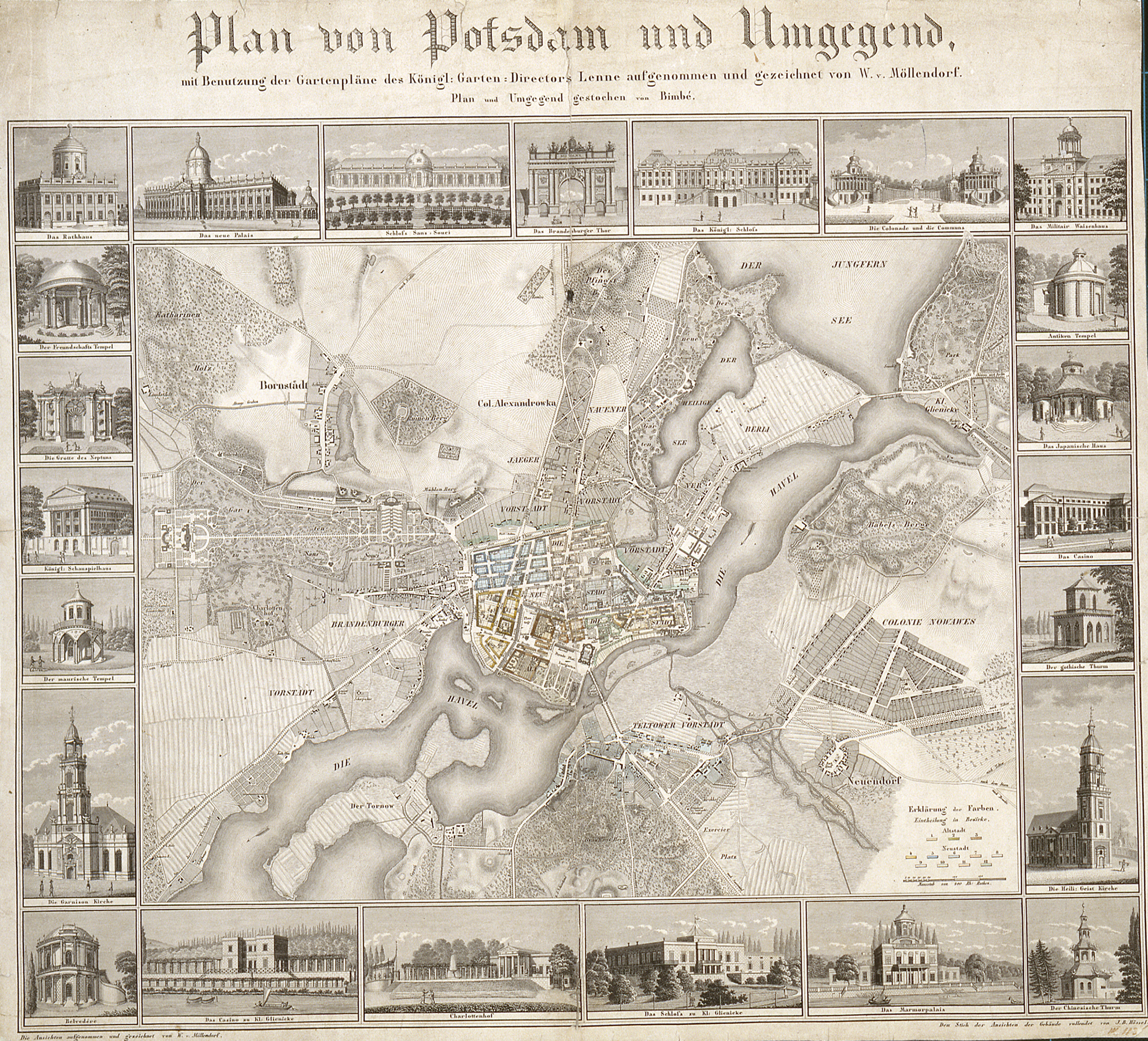 Plan von Potsdam und Umgegend (Potsdam Museum - Forum für Kunst und Geschichte CC BY-NC-SA)