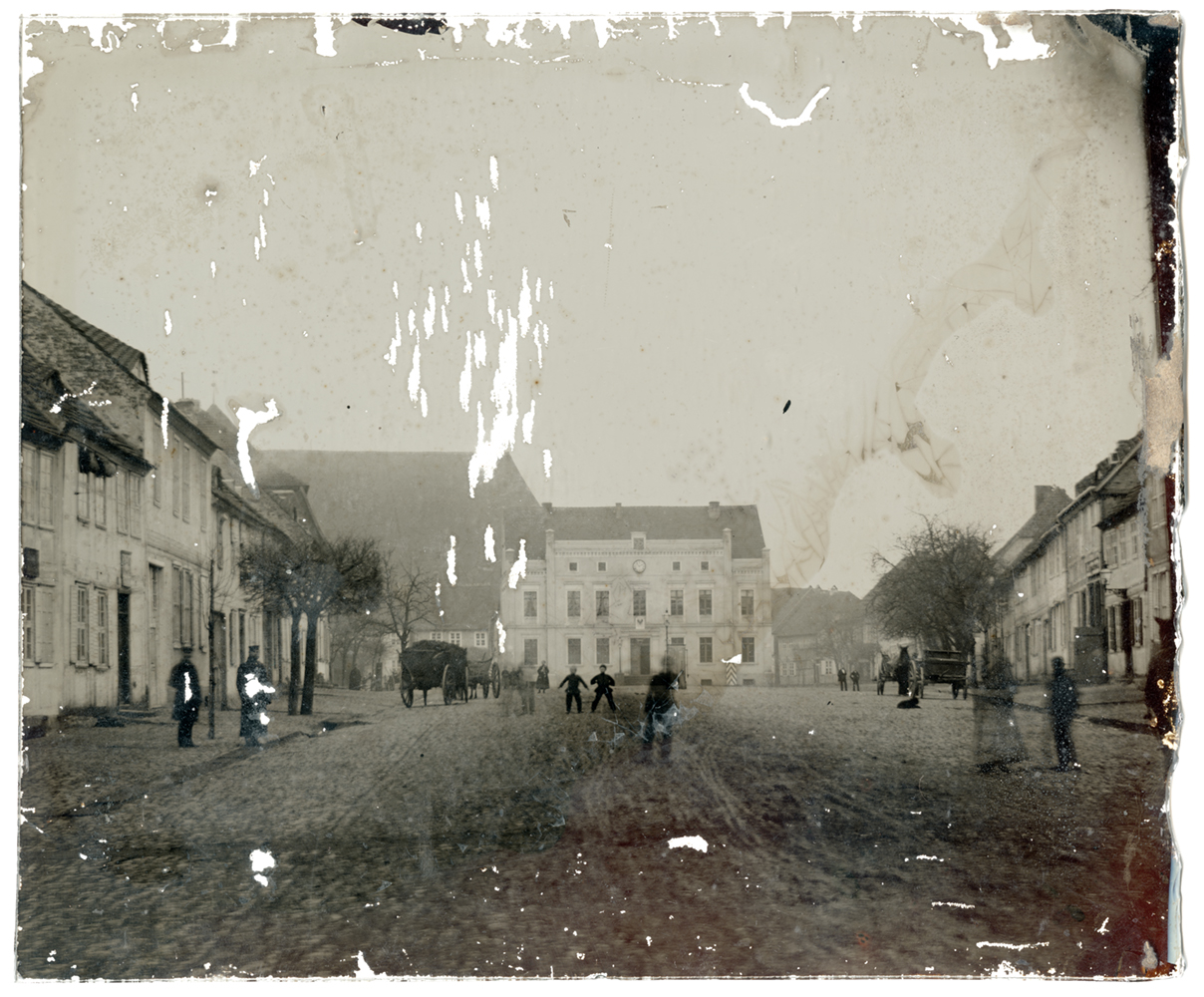 Marktplatz Wusterhausen um 1880 (Wegemuseum Wusterhausen/Dosse CC BY-NC-SA)