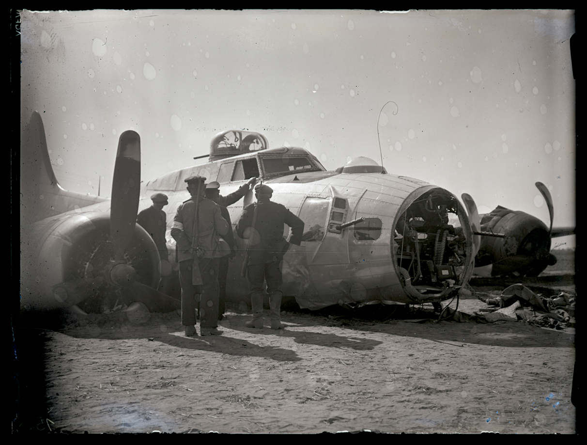 Wrack eines amerikanischen Bombers "Flying Fortres" (Pfarrhausmuseum Blüthen CC BY-NC-SA)