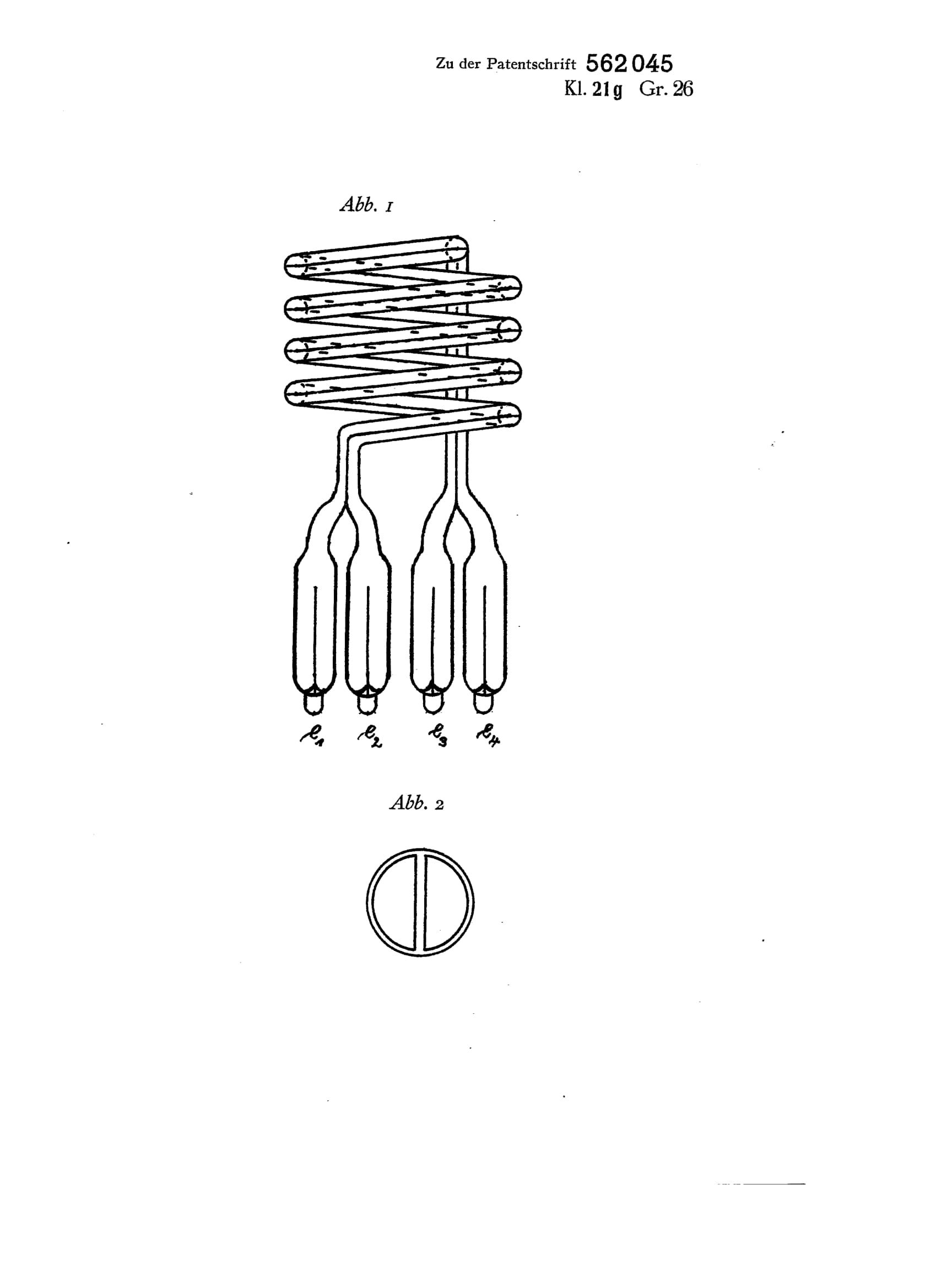 Patent: Entladungsröhre für medizinische Bestrahlungszwecke (Museum Baruther Glashütte CC BY-NC-SA)