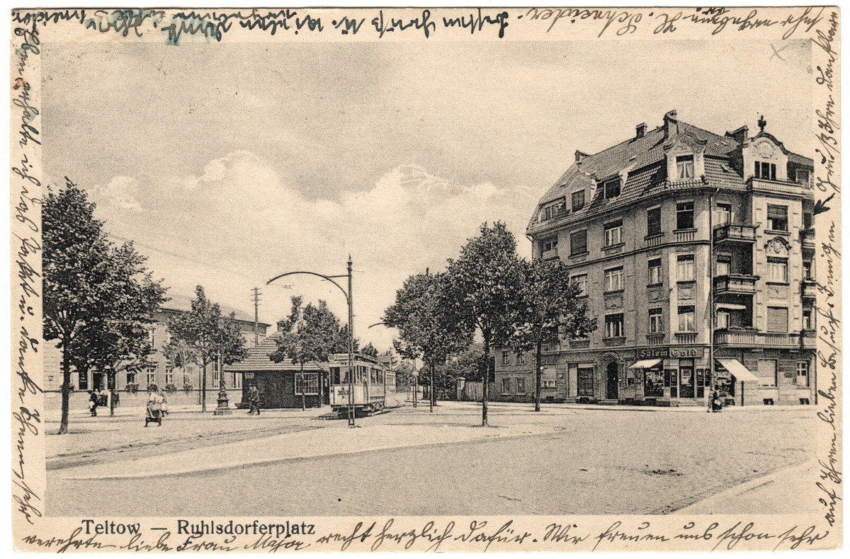 Teltow, Ruhlsdorfer Platz um 1931 (s/w) (Heimatmuseum Stadt Teltow CC BY-NC-SA)