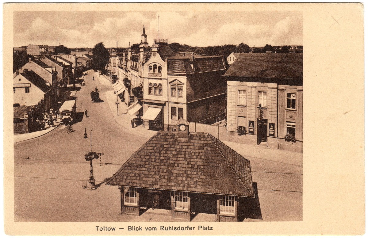Teltow, Ruhlsdorfer Platz um 1934 (s/w) (Heimatmuseum Stadt Teltow CC BY-NC-SA)