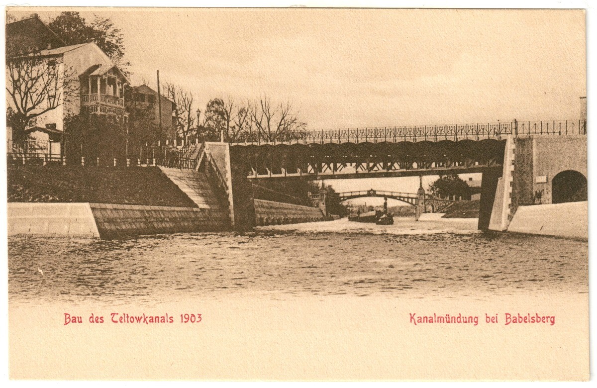 Bau des Teltowkanals - Kanalmündung bei Babelsberg (Heimatmuseum Stadt Teltow CC BY-NC-SA)