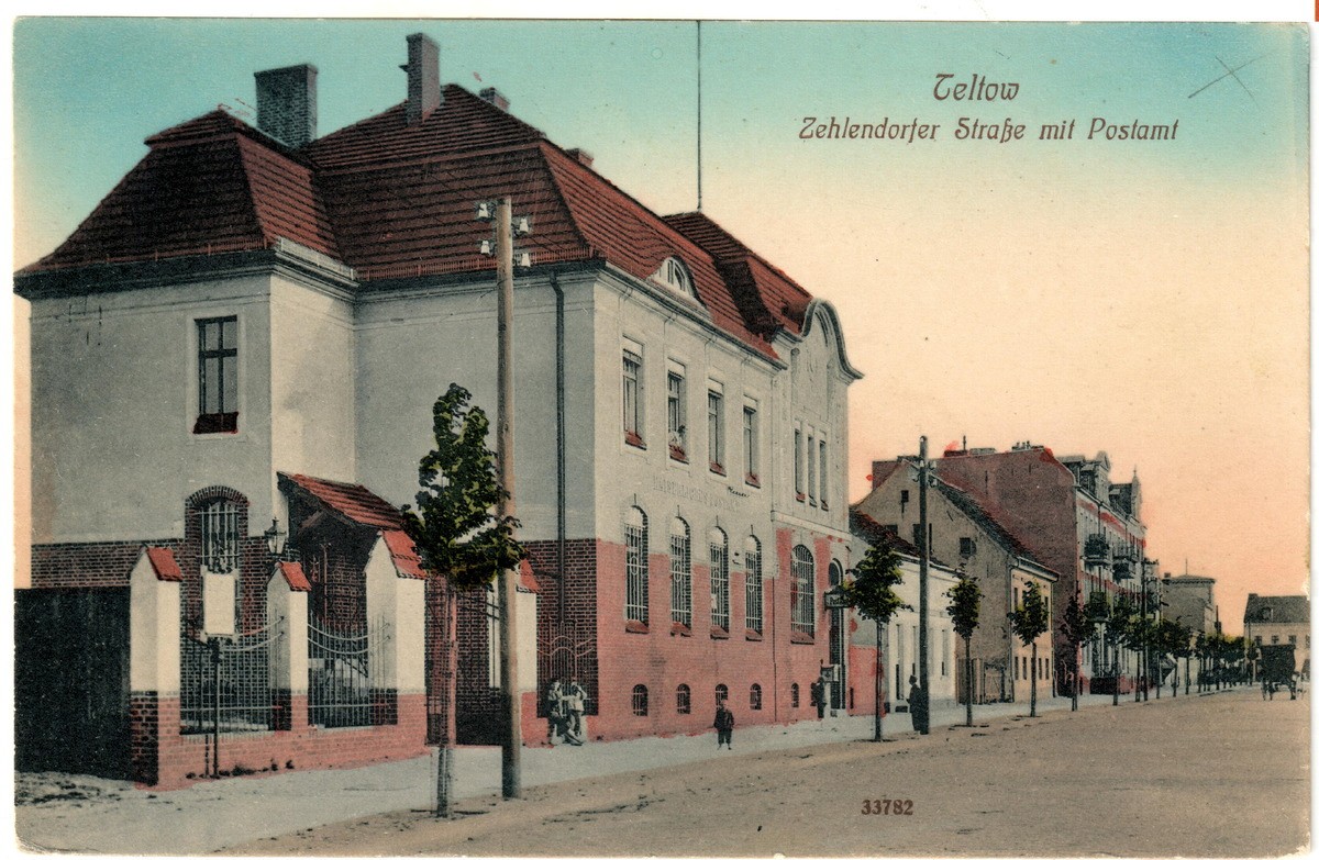 Teltow - Zehlendorfer Straße mit Postamt (Heimatmuseum Stadt Teltow CC BY-NC-SA)