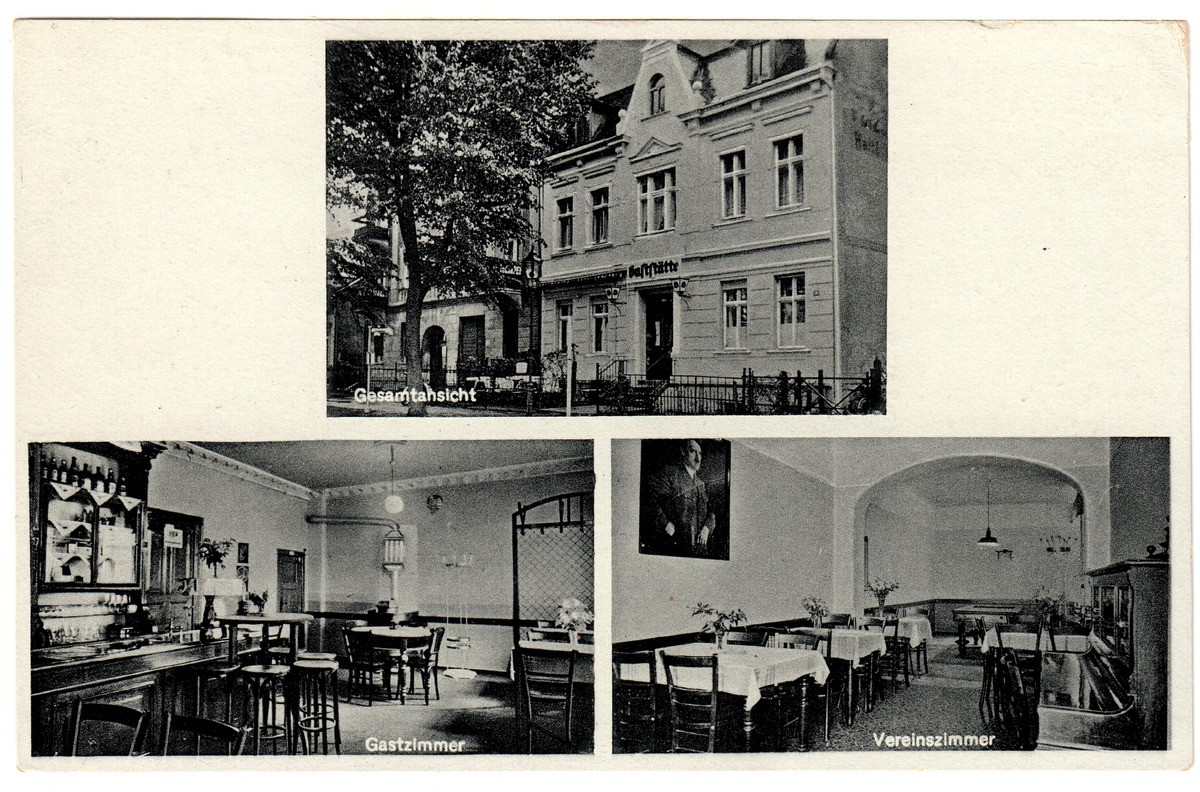 Teltow, Gaststätte "Willi Lindemann" (s/w) (Heimatmuseum Stadt Teltow CC BY-NC-SA)