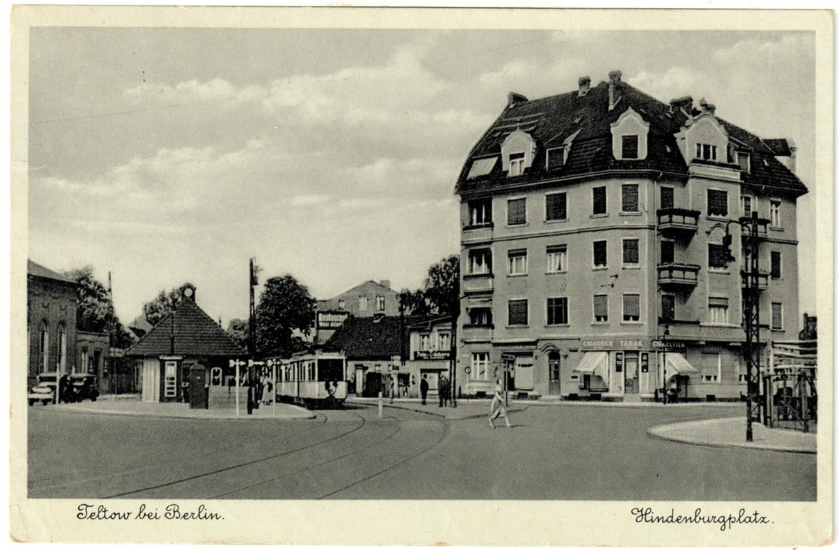Teltow, Ruhlsdorfer Platz um 1938 (s/w) (Heimatmuseum Stadt Teltow CC BY-NC-SA)