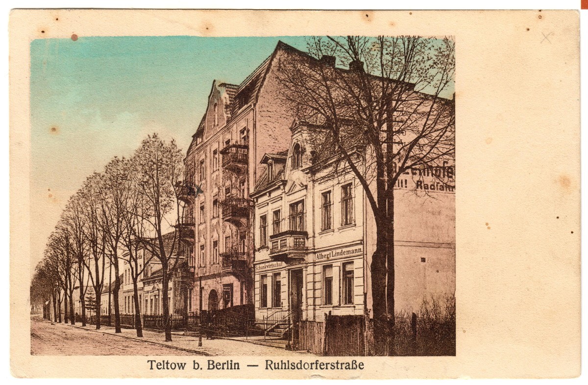 Teltow, Ruhlsdorfer Straße um 1930  (s/w) (Heimatmuseum Stadt Teltow CC BY-NC-SA)