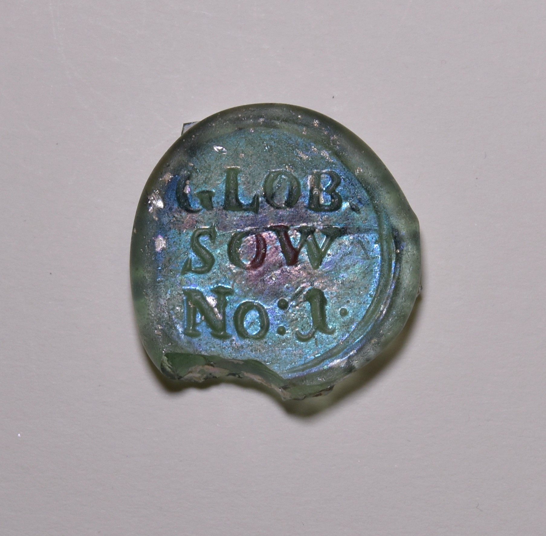 Glasmarke aus Globsow (Museum Neuruppin CC BY-NC-SA)