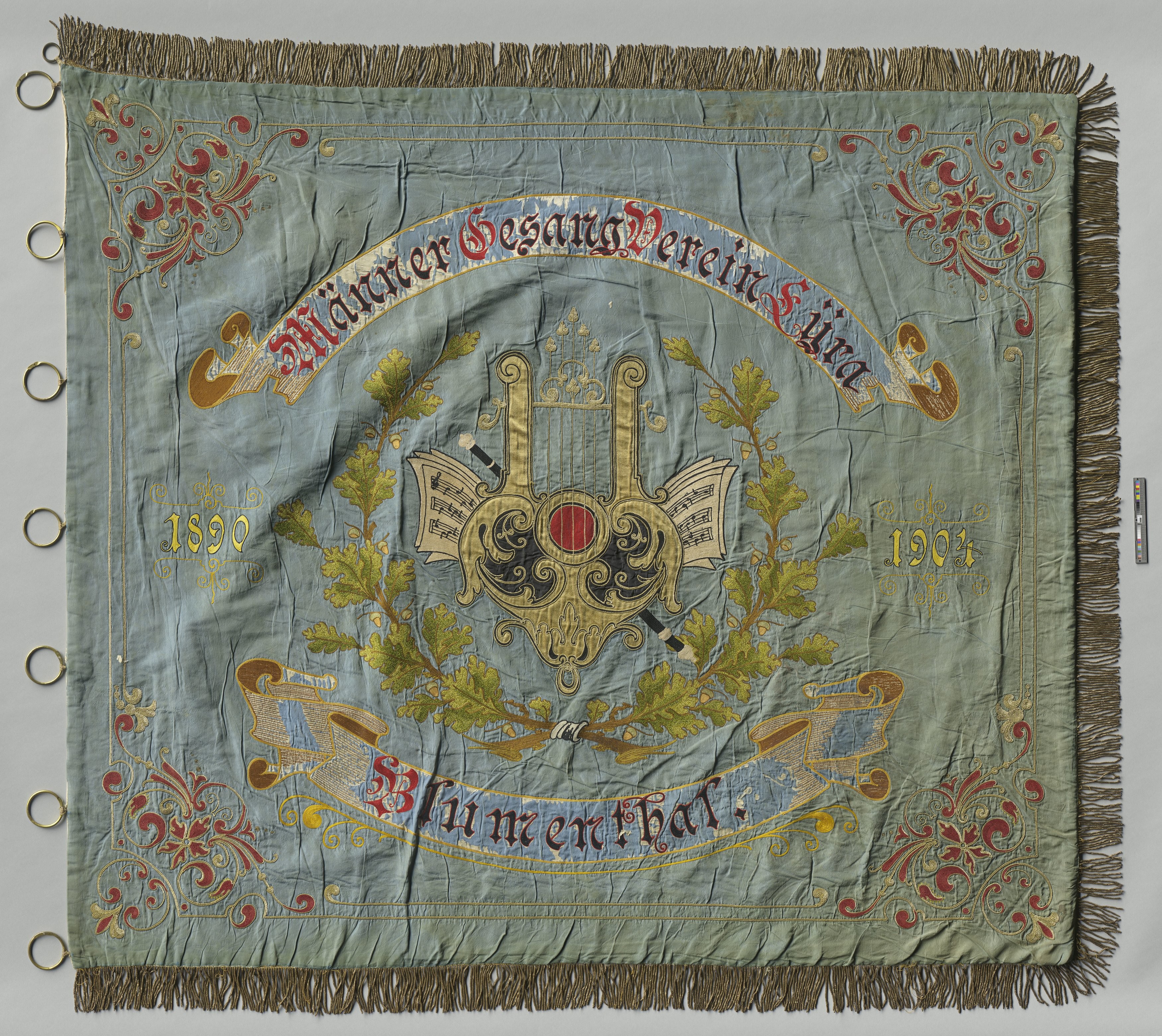 Fahne des Männer Gesang Verein Lyra Blumenthal 1890 (Museumsfabrik Pritzwalk CC BY-NC-SA)