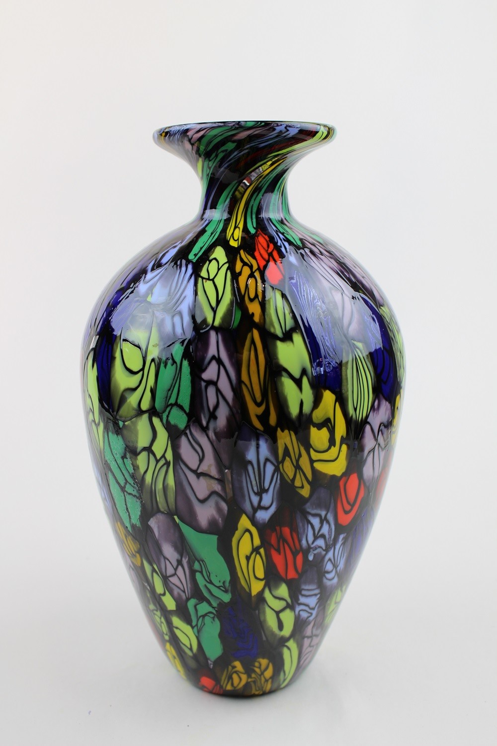 Glasvase mit hüttentechnischer Färbung (Museum Baruther Glashütte CC BY-NC-SA)