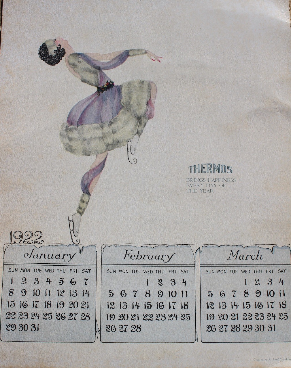Thermos Kalender (Museum Baruther Glashütte CC BY-NC-SA)