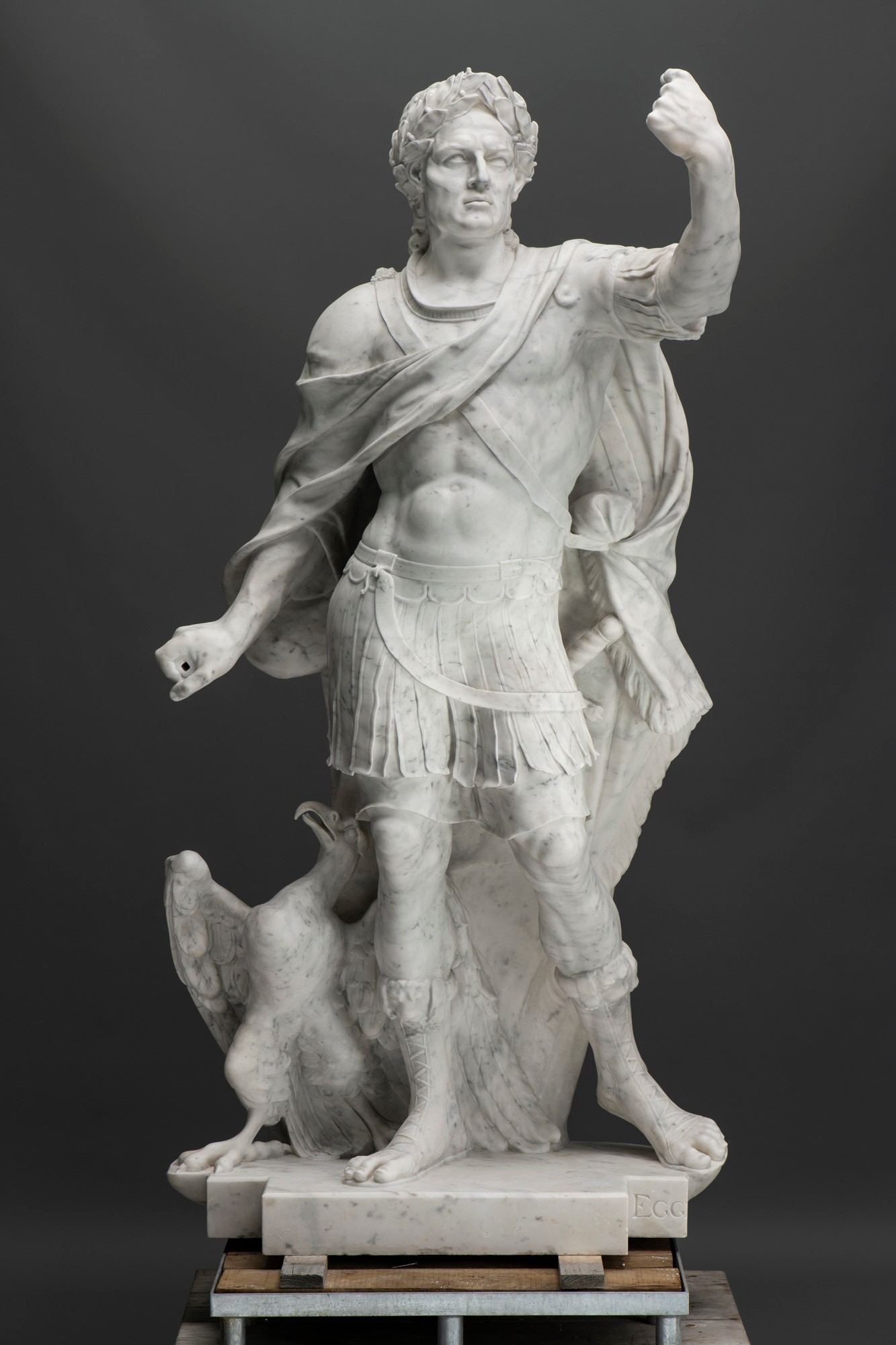 Eggers, Bartholomeus: Gaius Julius Caesar, Marmor, 1688/89, Skulpt.slg. 88. (Stiftung Preußische Schlösser und Gärten Berlin-Brandenburg CC BY-NC-SA)