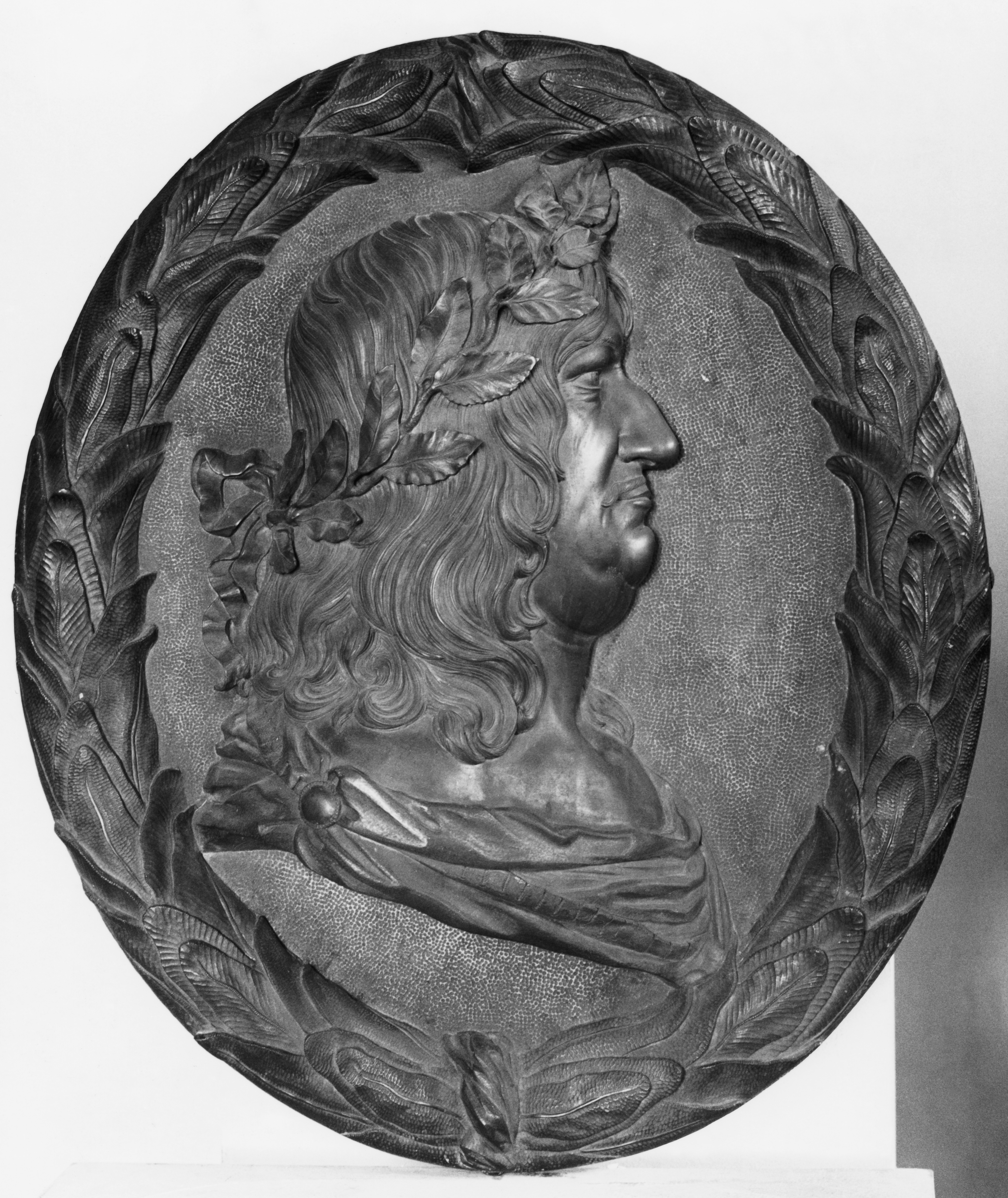 Leygebe, Gottfried Christian: Bildnis des Kurfürsten Friedrich Wilhelm (Relief), 1671, Skulpt.slg. 1552. (Stiftung Preußische Schlösser und Gärten Berlin-Brandenburg CC BY-NC-SA)