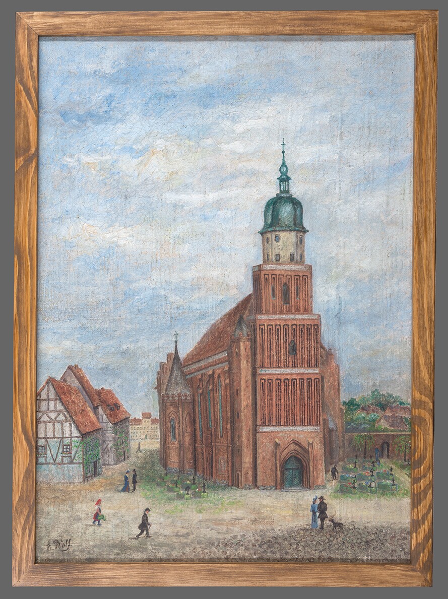 Wolf, Elisabeth: Cottbus, Oberkirche von Nordwesten (nach alter Vorlage) (Stadtmuseum Cottbus CC BY-NC)
