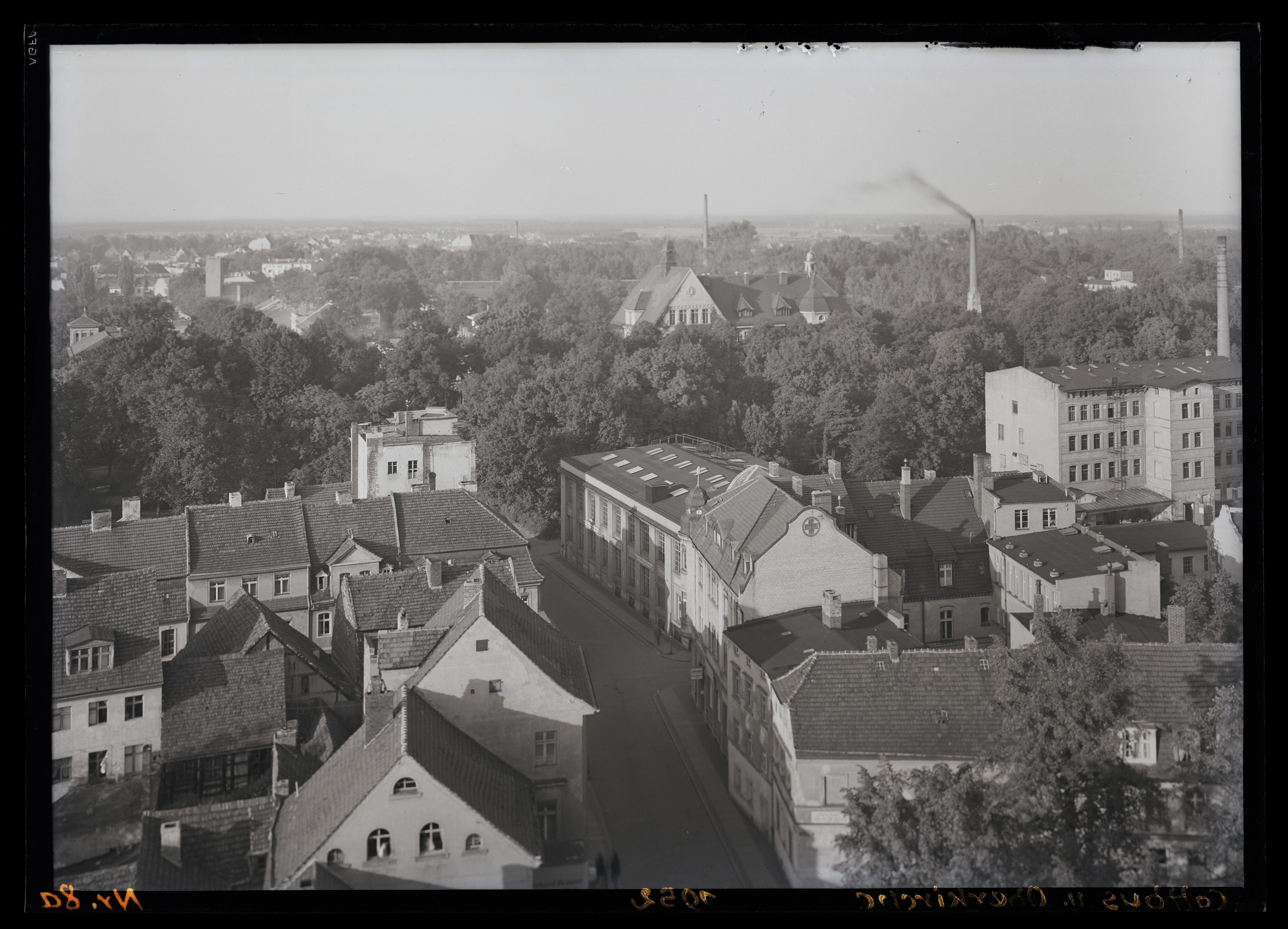 Blick von der Oberkirche nach Norden, Cottbus (Stadtmuseum Cottbus CC BY-NC-SA)