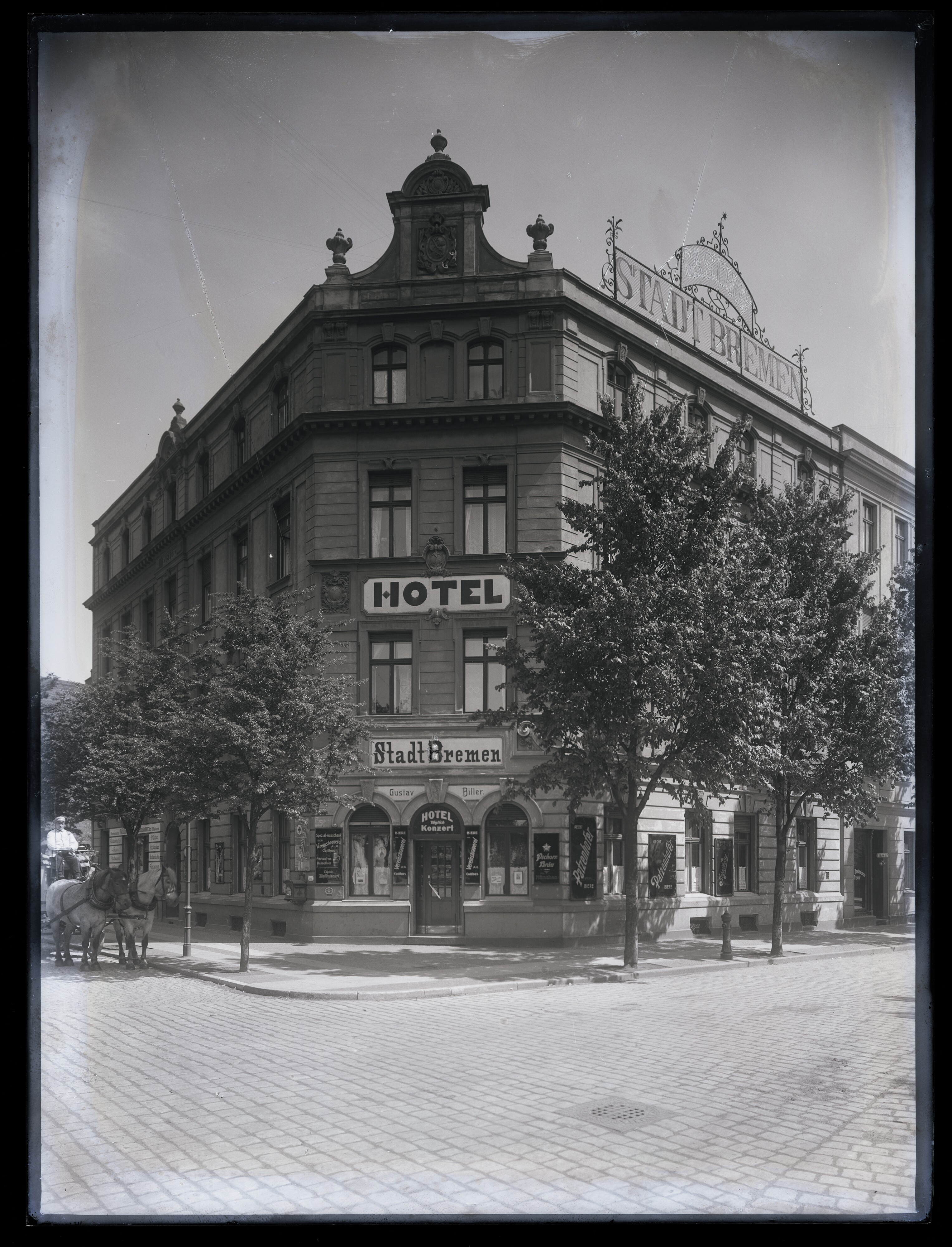 Außenansicht Hotel "Stadt Bremen" in der Schillerstraße 32, Cottbus (Stadtmuseum Cottbus CC BY-NC-SA)