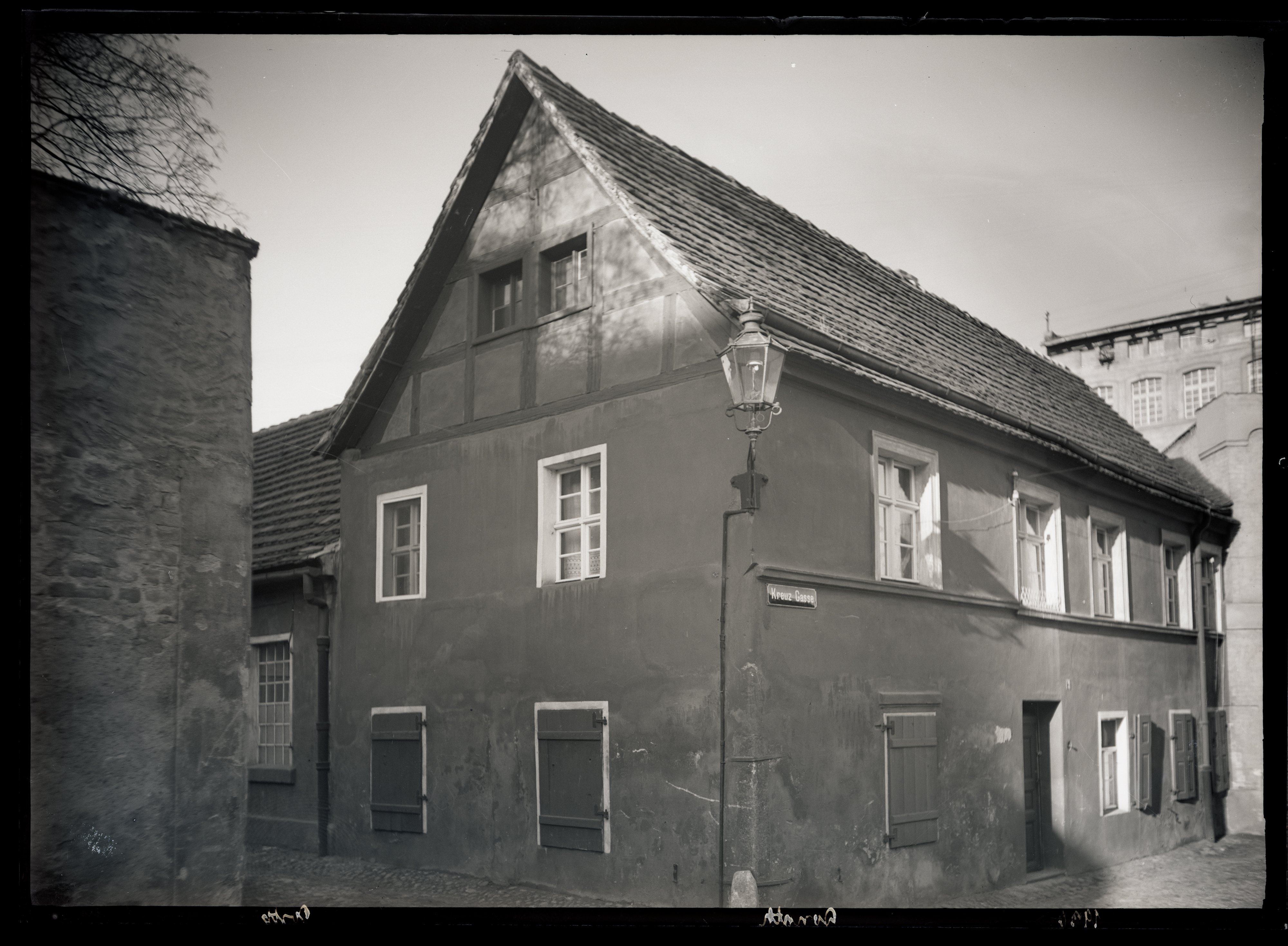 Altes Eckhäuschen "Donath" in der Kreuzgasse (Stadtmuseum Cottbus CC BY-NC-SA)