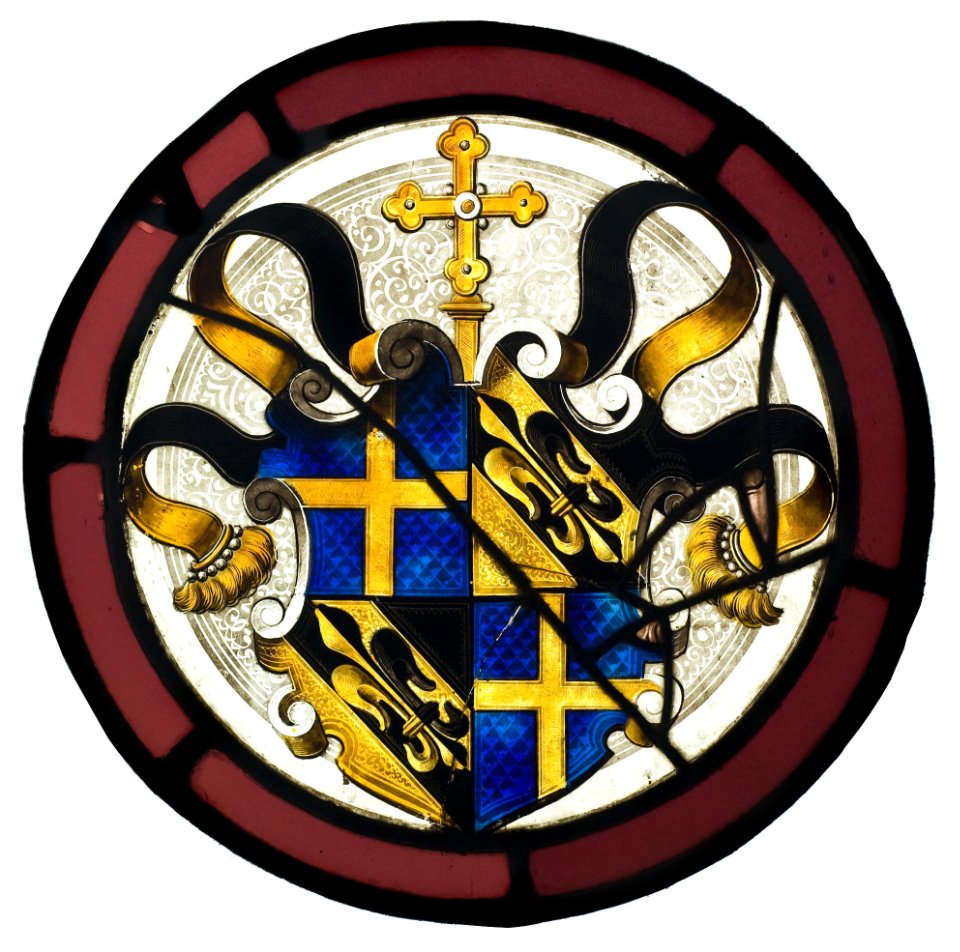 Unbekannte Wappenscheibe mit Kreuzen und Lilien (CVMA Deutschland Potsdam/Berlin-Brandenburgische Akademie der Wissenschaften CC BY-NC)