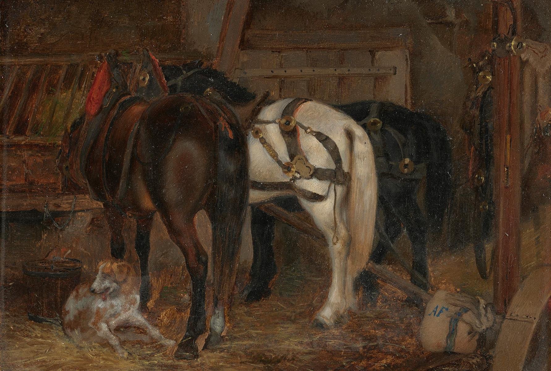 Pferde im Stall (Stiftung Fürst-Pückler-Museum Park und Schloss Branitz Public Domain Mark)