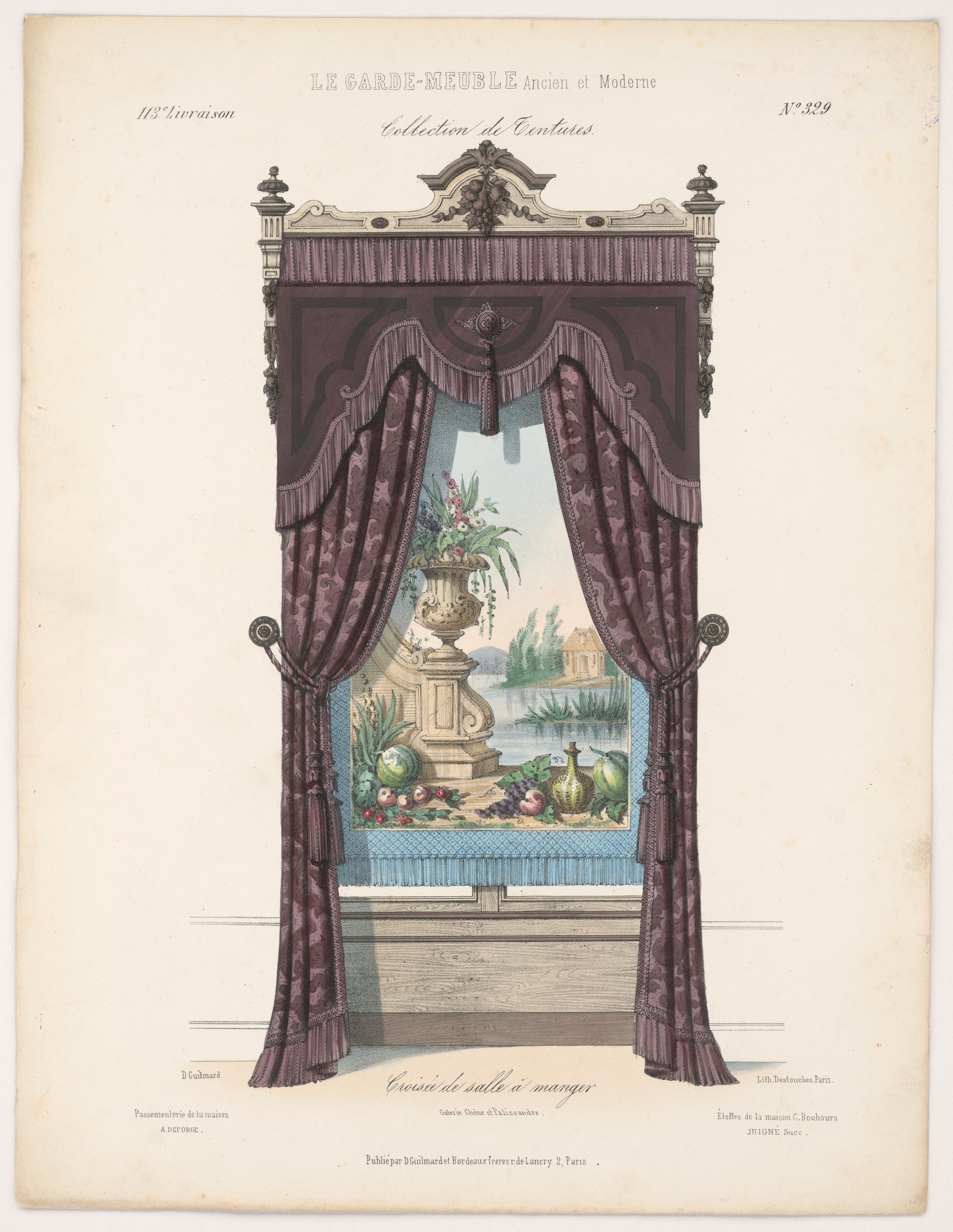 "Croisée de salle á manger", aus: Le Garde-meuble (Stiftung Fürst-Pückler-Museum Park und Schloss Branitz Public Domain Mark)