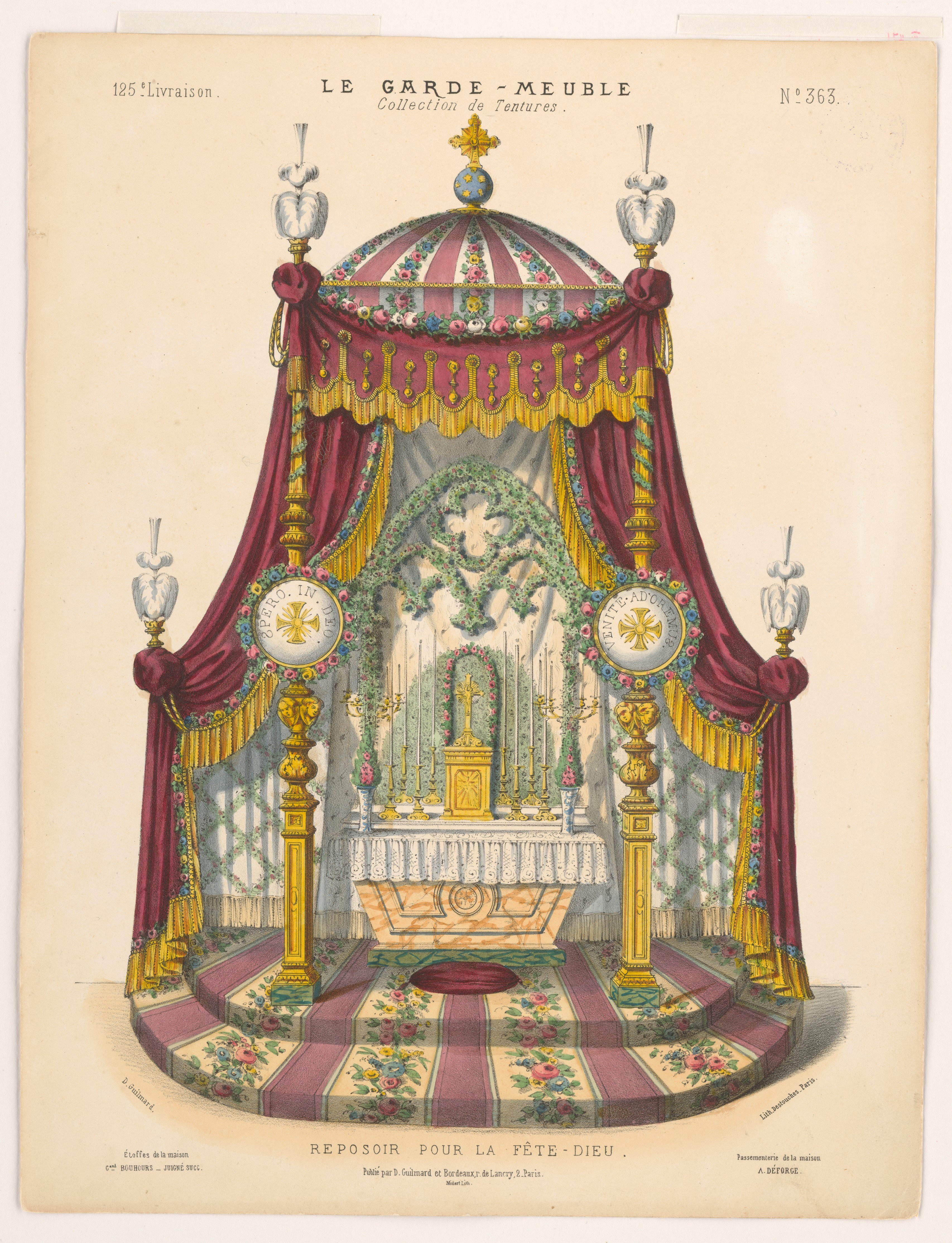 "Reposoir pour la fête-dieu", aus: Le Garde-meuble (Stiftung Fürst-Pückler-Museum Park und Schloss Branitz Public Domain Mark)