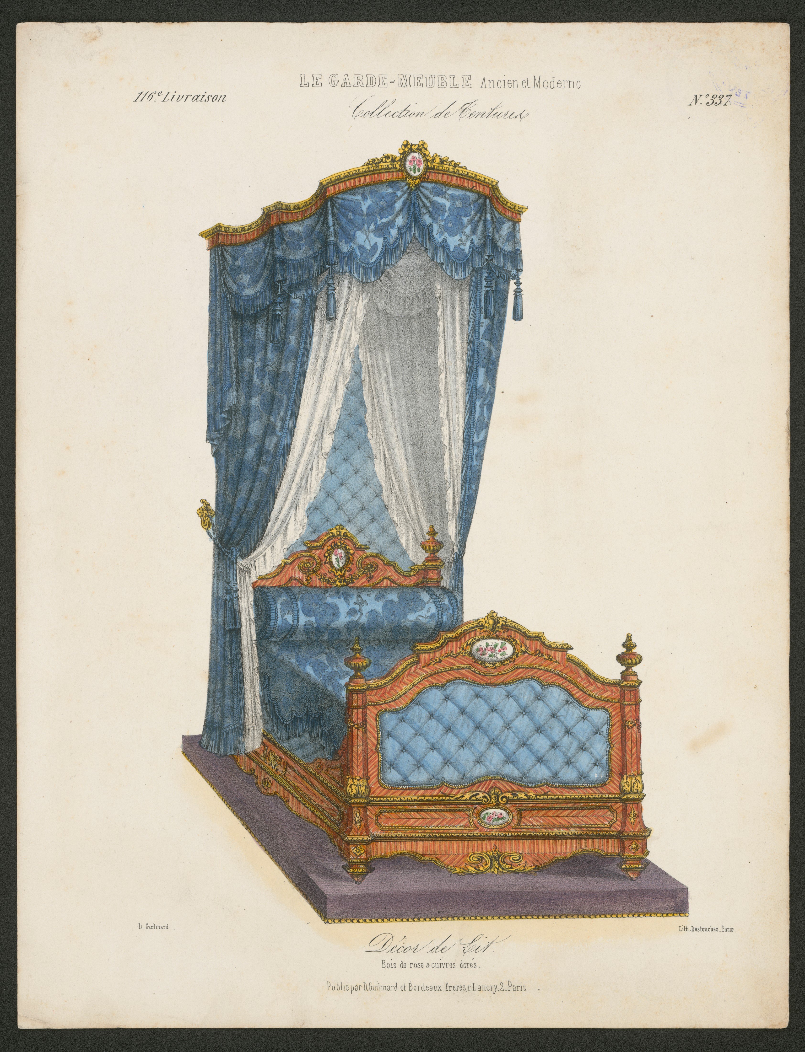 "Décor de Lit", aus: Le Garde-meuble (Stiftung Fürst-Pückler-Museum Park und Schloss Branitz CC BY-NC-SA)