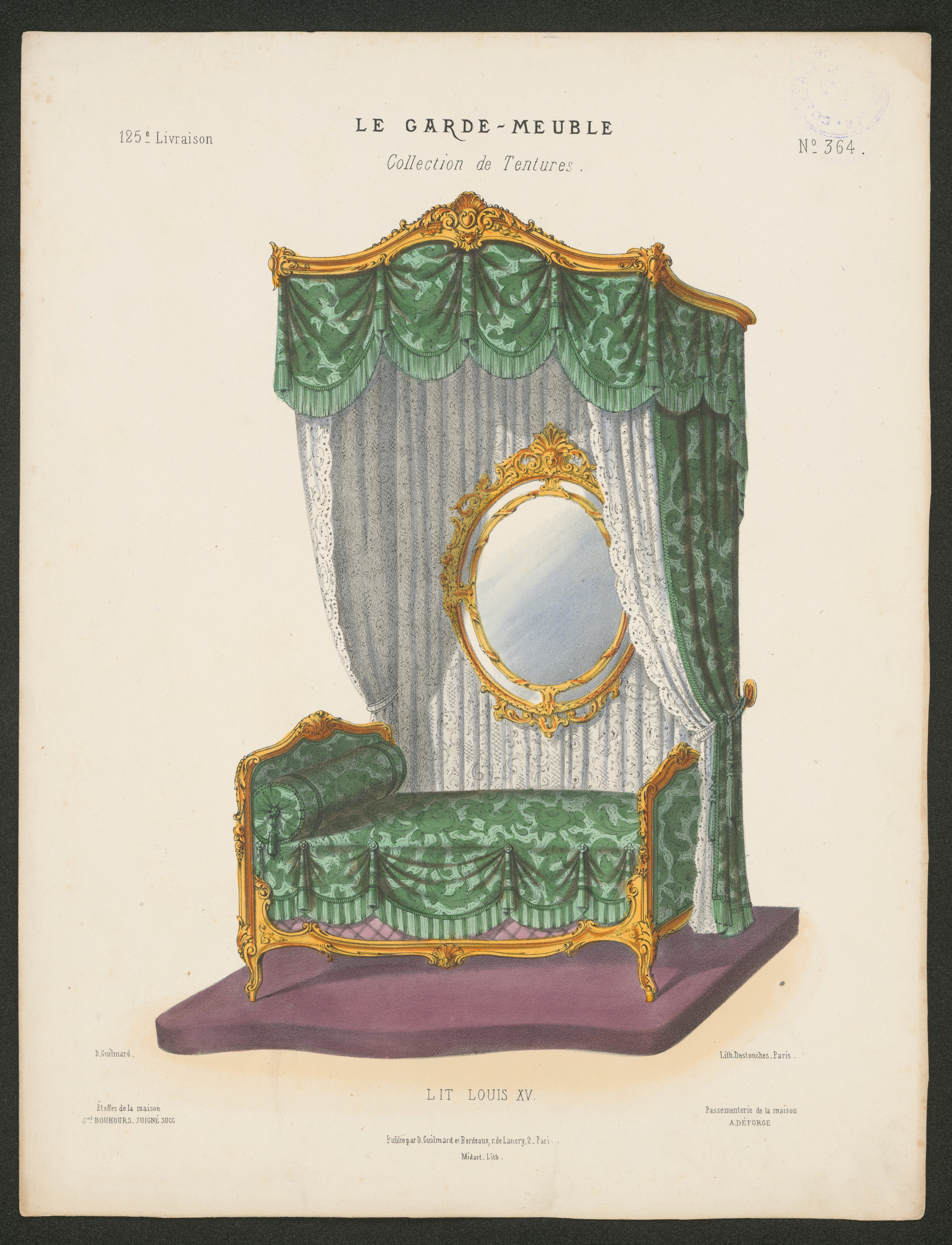 "LIT LOUIS XV", aus: Le Garde-meuble (Stiftung Fürst-Pückler-Museum Park und Schloss Branitz CC BY-NC-SA)