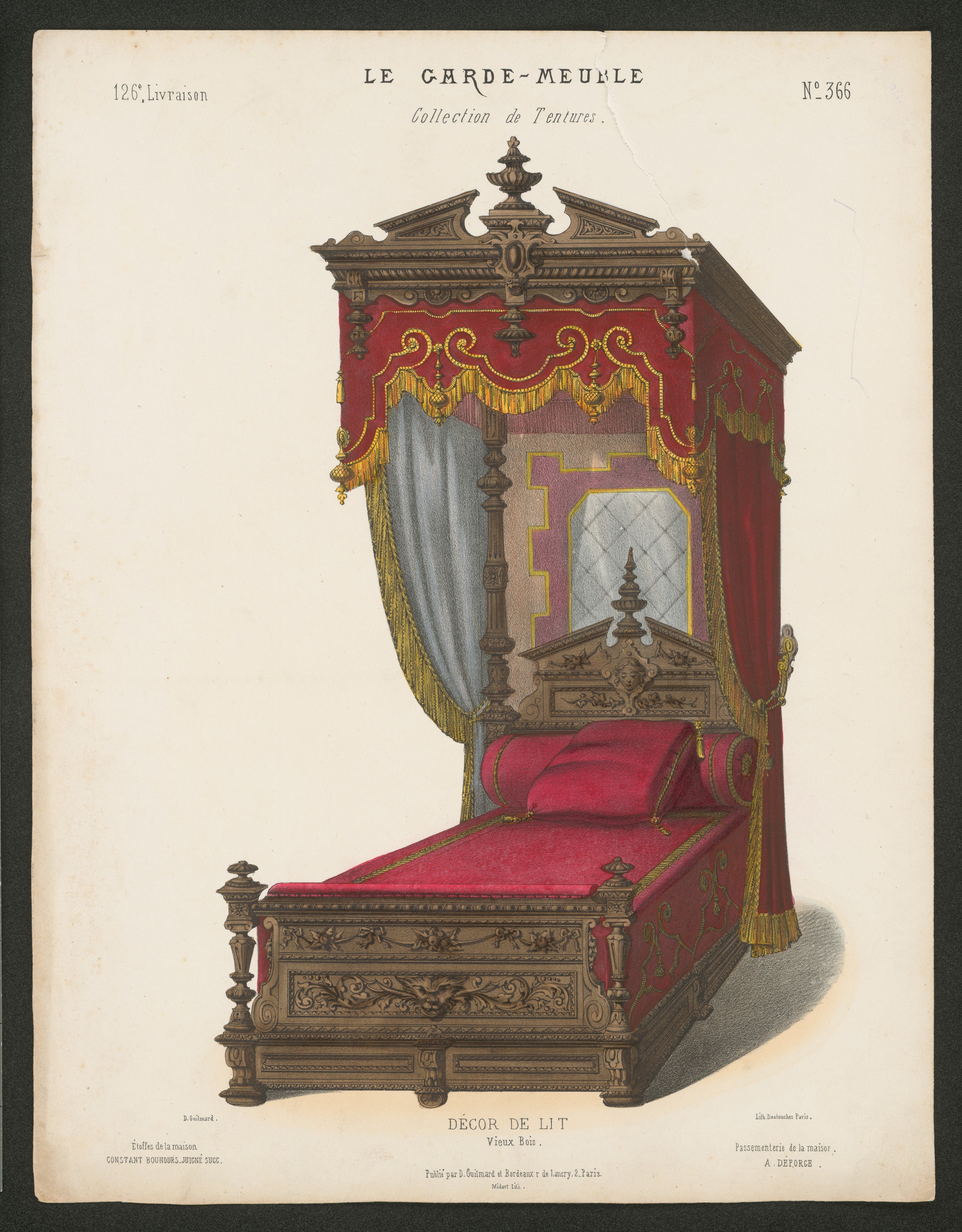 "DÉCOR DE LIT", aus: Le Garde-meuble (Stiftung Fürst-Pückler-Museum Park und Schloss Branitz CC BY-NC-SA)