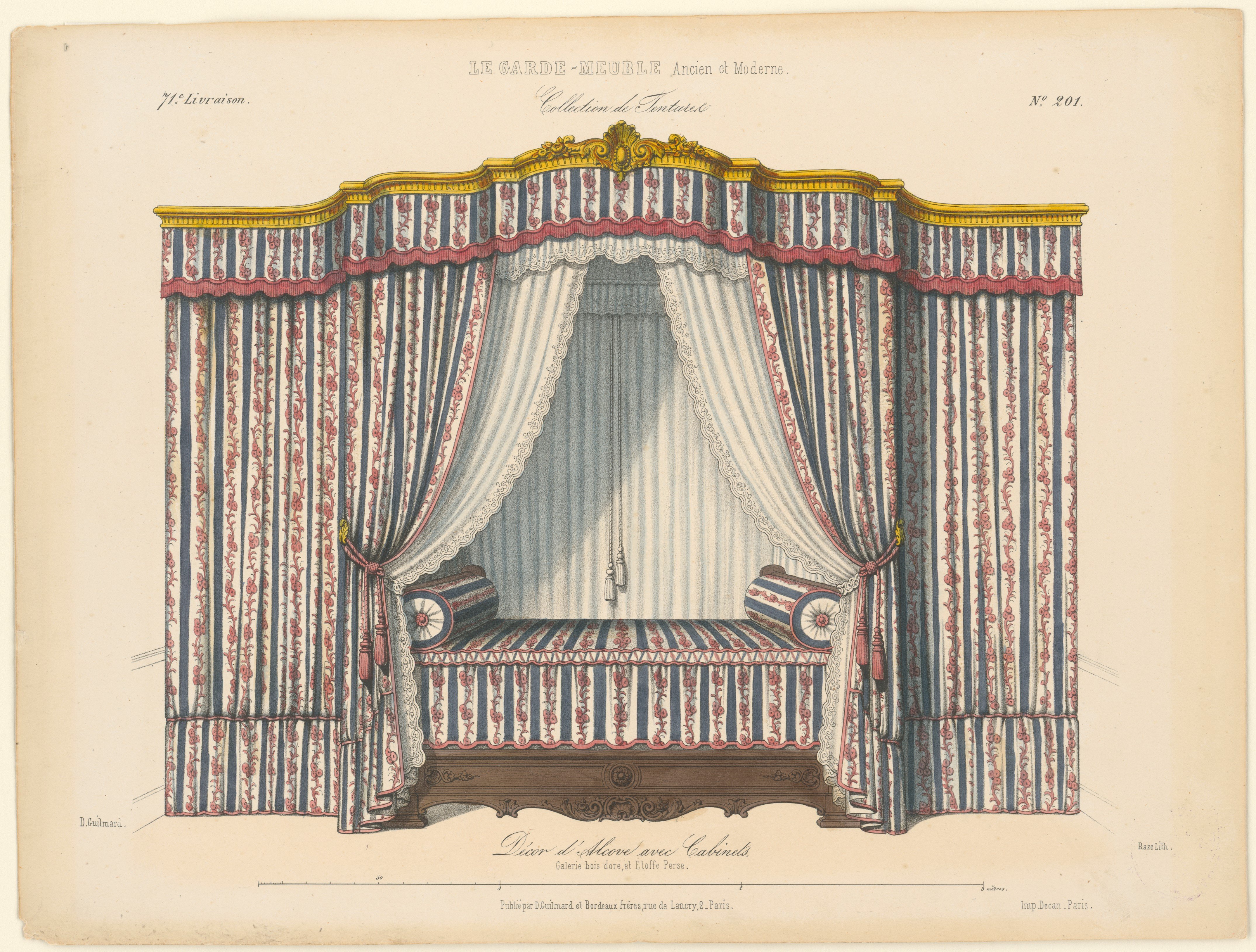 "Décor d'Alcove avec Cabinets", aus: Le Garde-meuble (Stiftung Fürst-Pückler-Museum Park und Schloss Branitz Public Domain Mark)